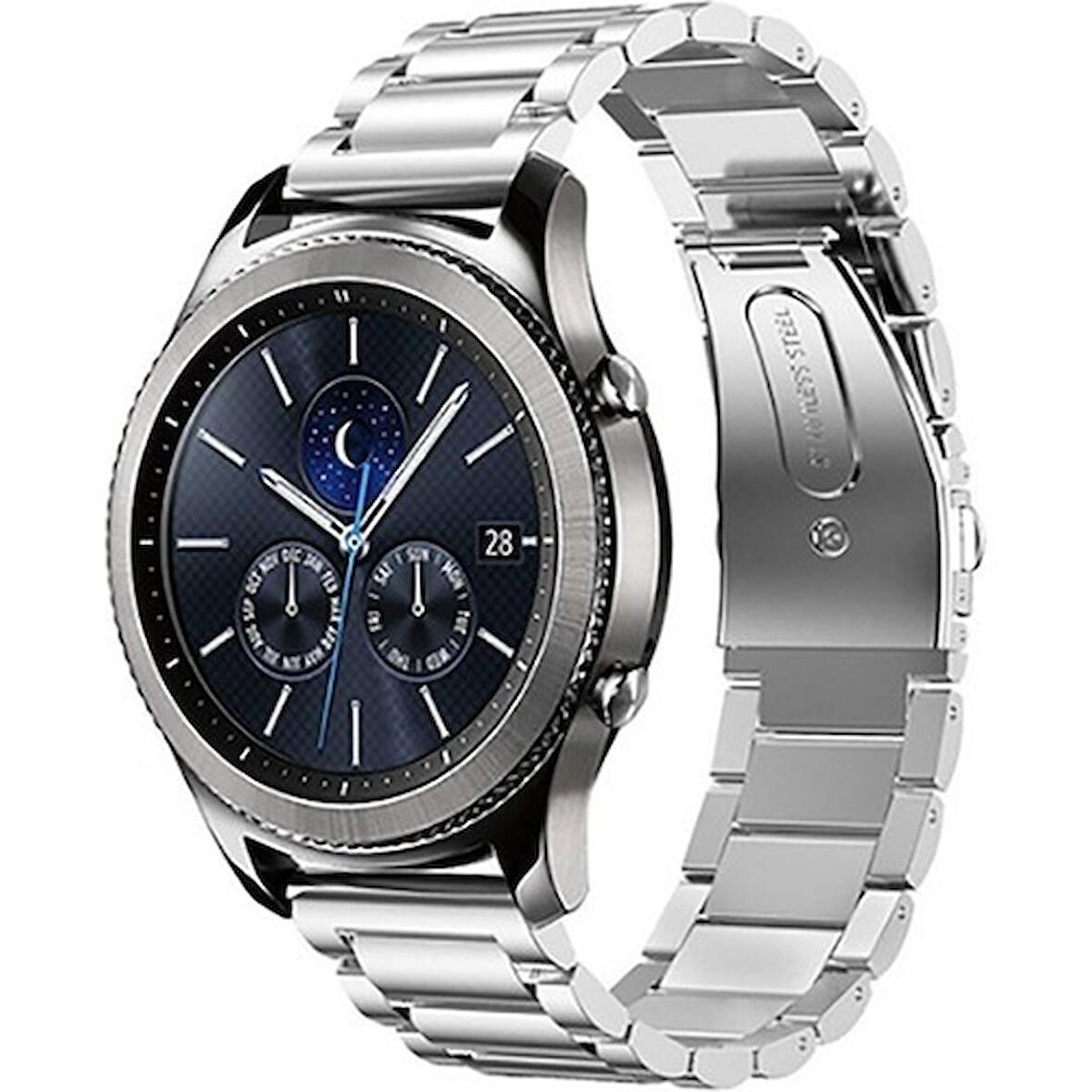 Mi7a Huawei Watch Gt Gt2 GT2E Gt2 Pro Gt3 46MM Uyumlu Mıknatıslı Metal Kayış Kordon