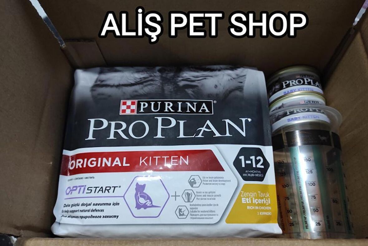 Pro Plan Kitten Tavuk ve Pirinçli Yavru Kedi Maması 1,5kg (2×85 Gr Yaş Mama Hediyeli)