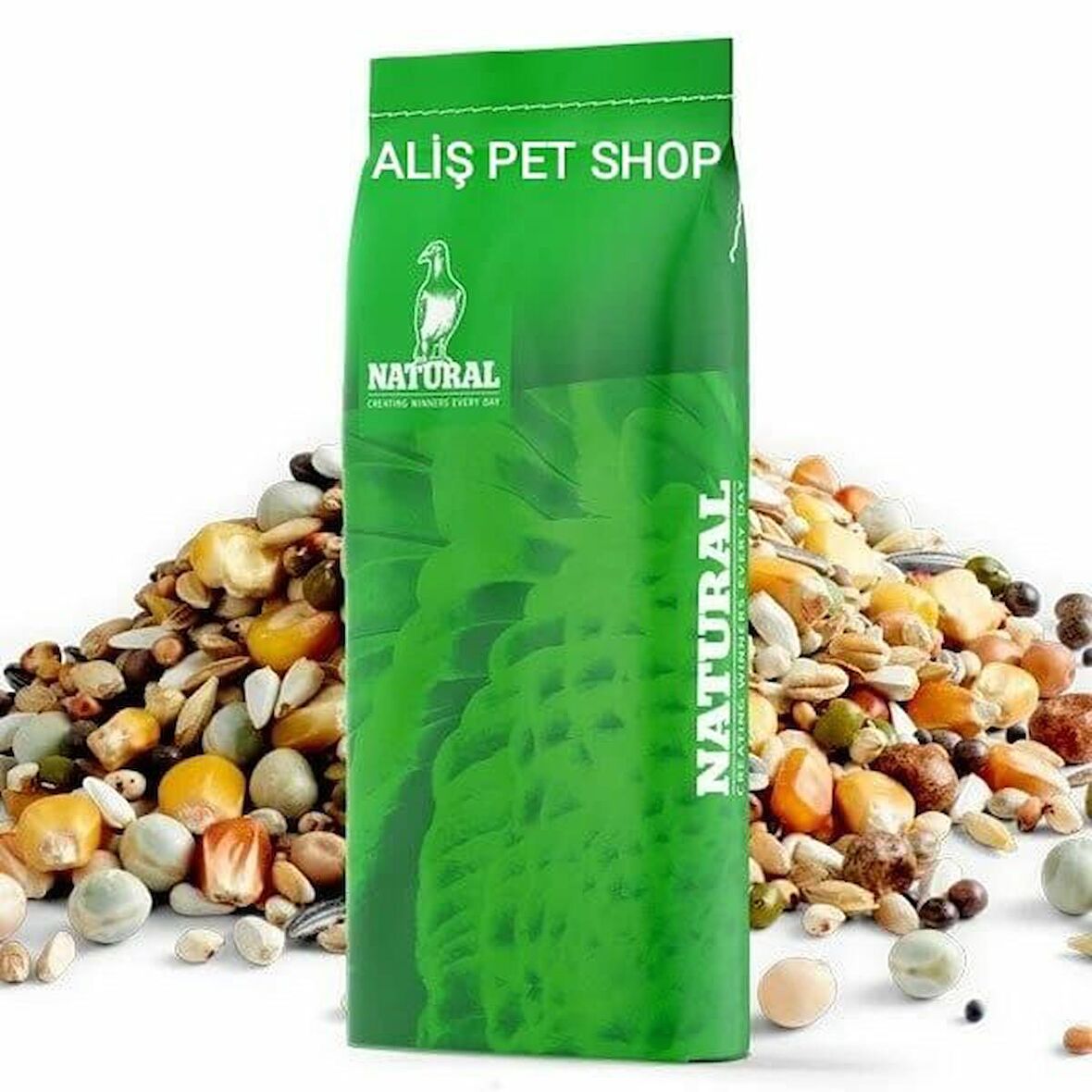 Natural Tüm Sezon Güvercin Yemi 20 Kg Yeşil Çuval