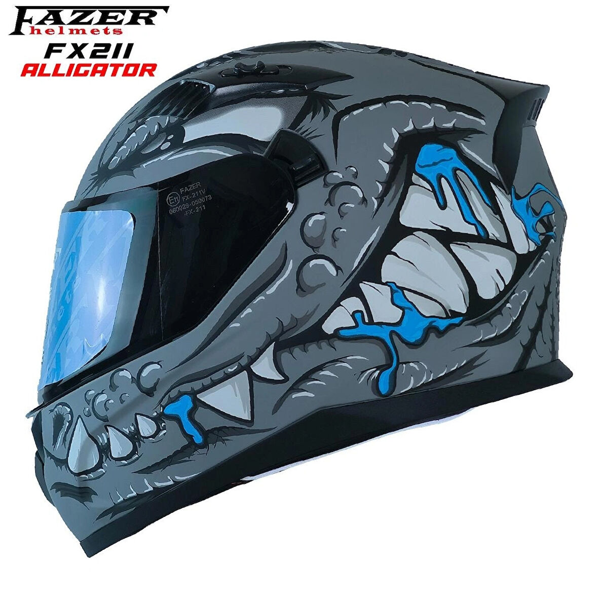 Forza Alligator Full Face ( Kapalı ) Güneş Vizörlü ( Gözlüklü ) Motorsiklet Kaskı