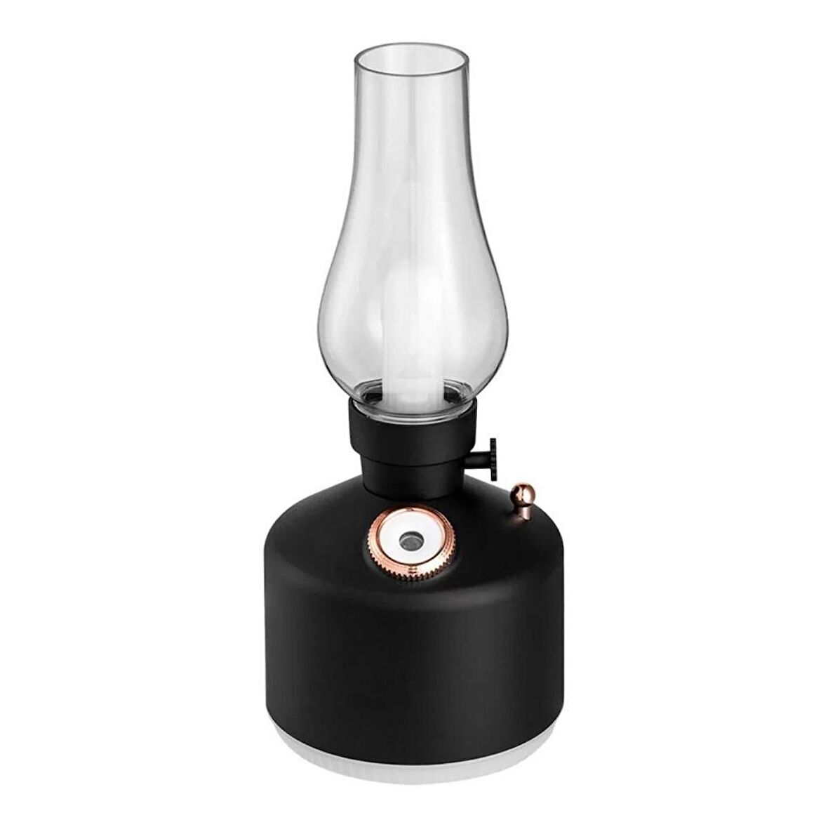Dekoratif Vintage Lamba Şarj Edilebilir Hava Nemlendirici Buhar Makinesi 300ml Aroma Difüzör
