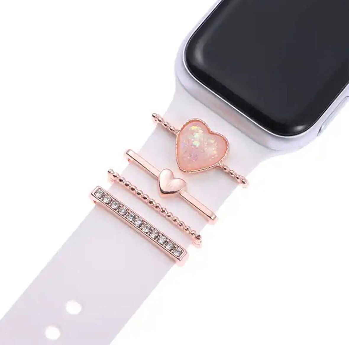 Apple Watch Charm Set Kordon Aksesuarı Tüm Seri Kordonlara Uyumlu Kordon Süsü