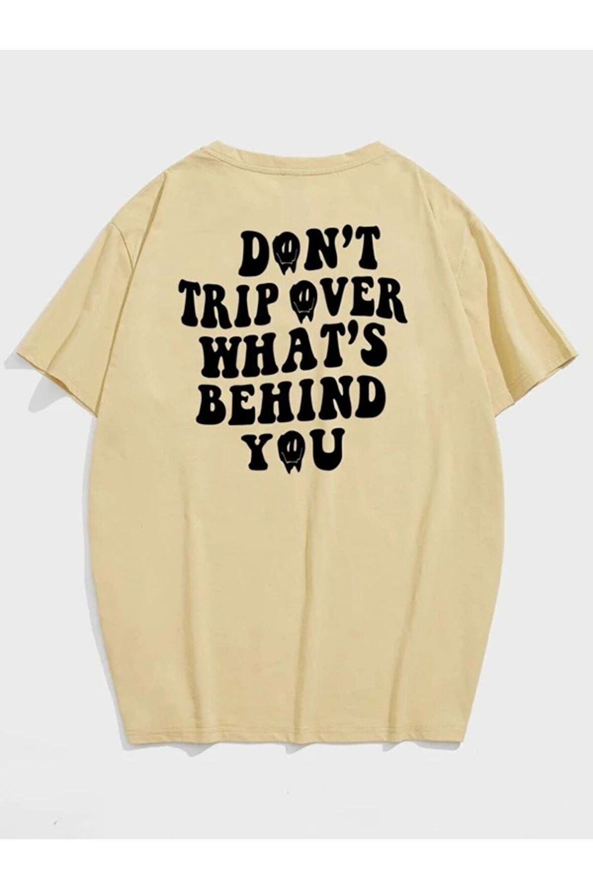 Unisex Don't Sırt Baskılı Oversize T-shirt