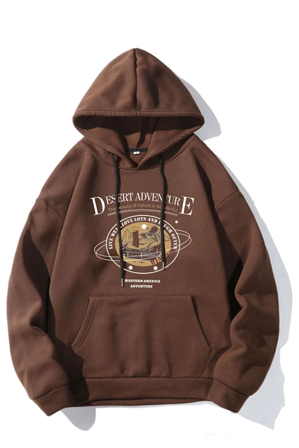 Kadın Desert Baskılı Kapüşonlu Sweatshirt