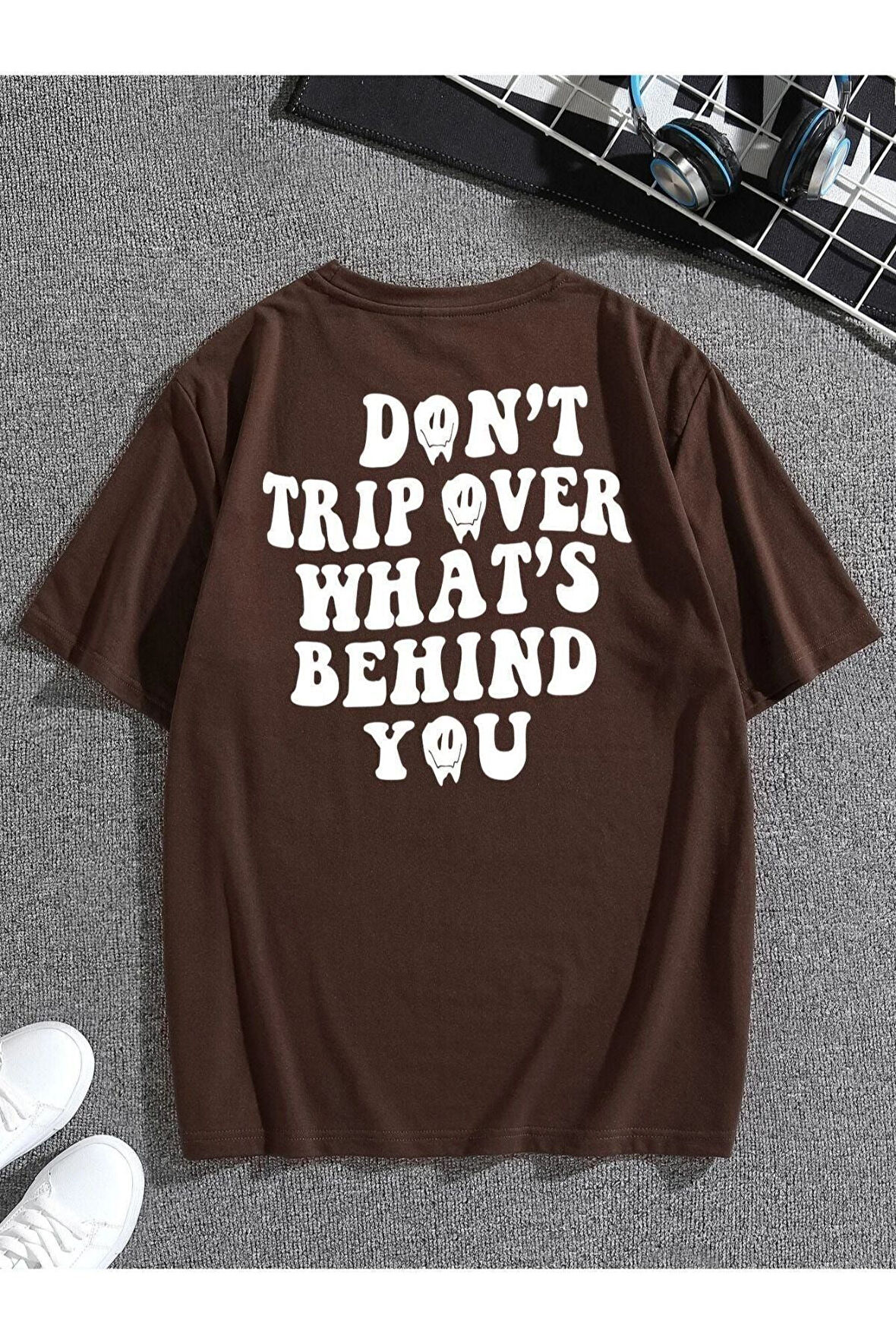 Unisex Don't Sırt Baskılı Oversize T-shirt
