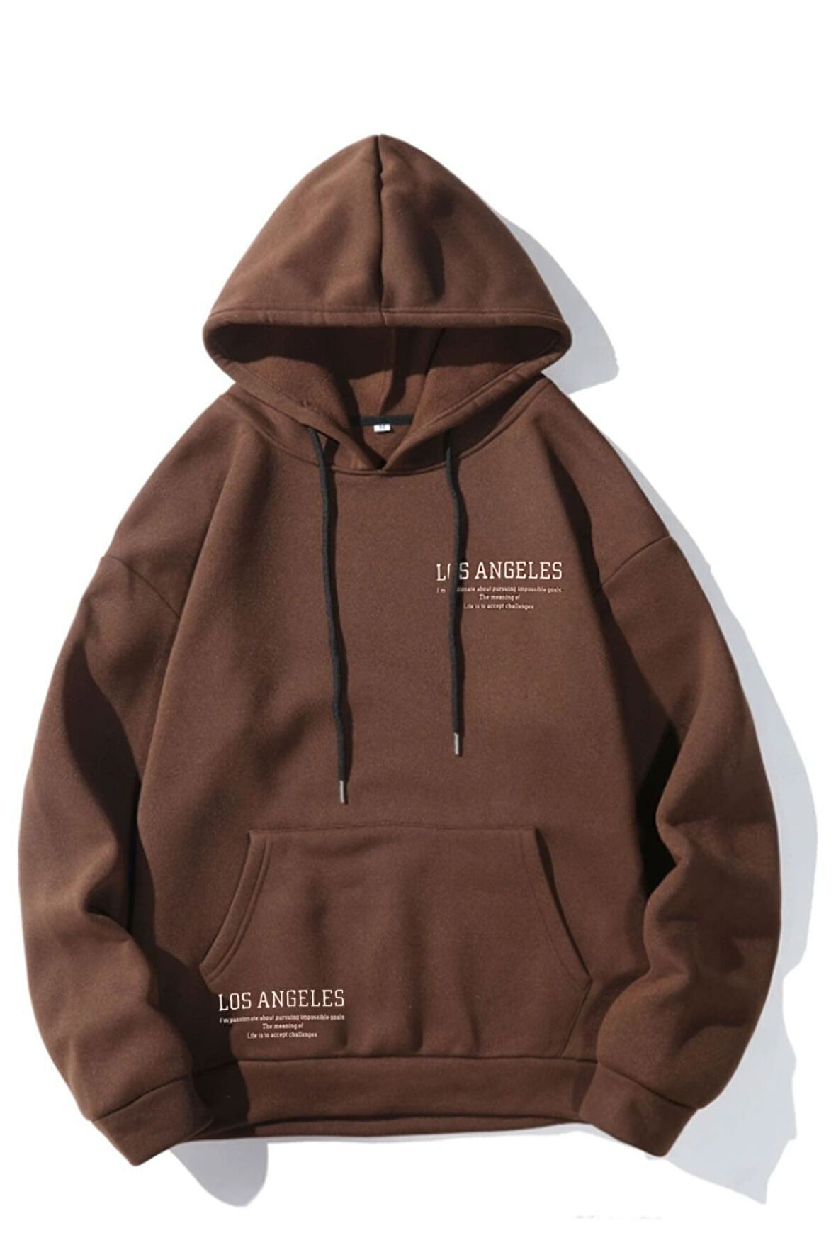 Kadın Los Angeles Yazı Detay Baskılı Kapüşonlu Sweatshirt
