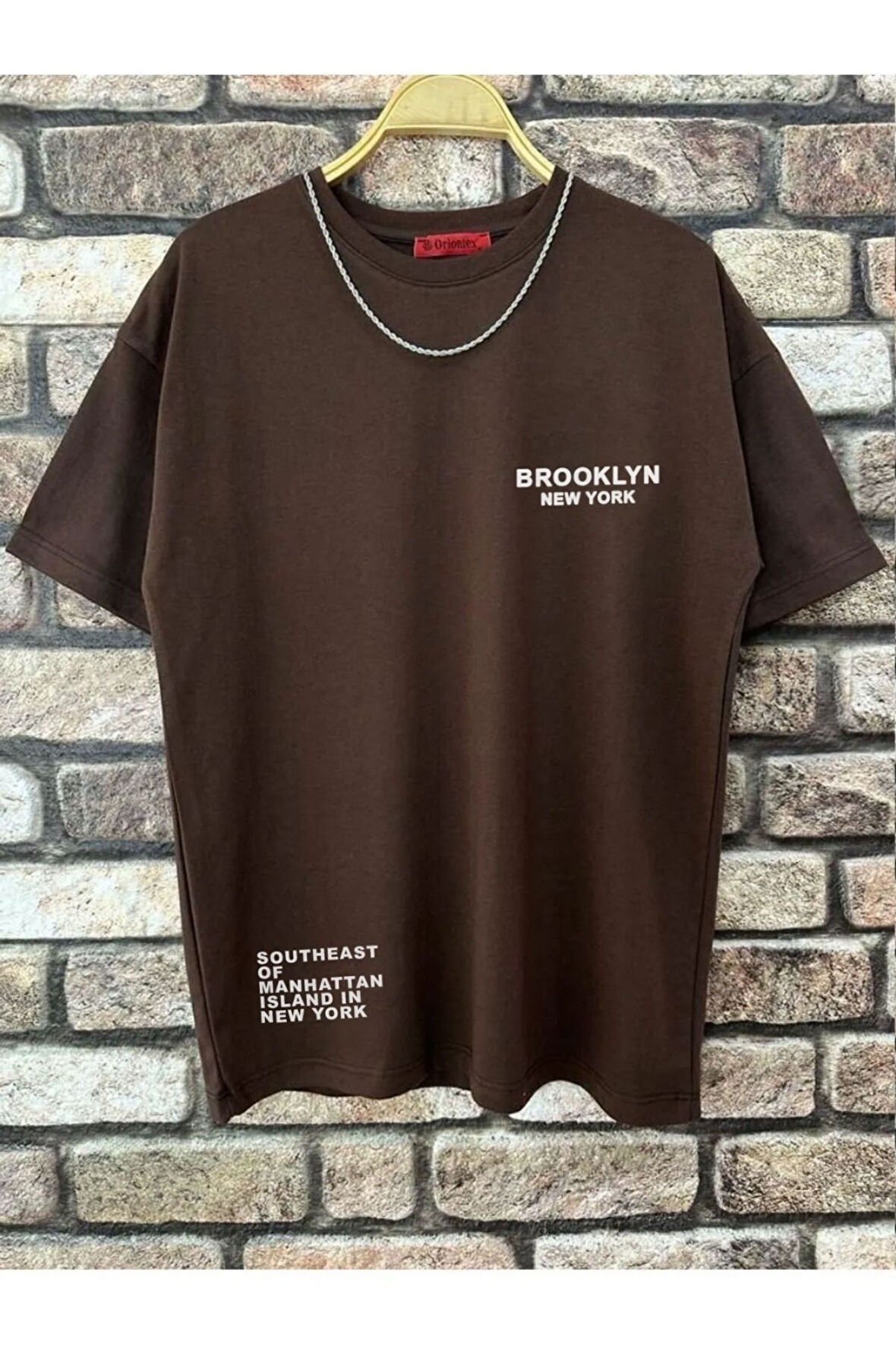 Erkek Brooklyn Ny Baskılı Tshirt