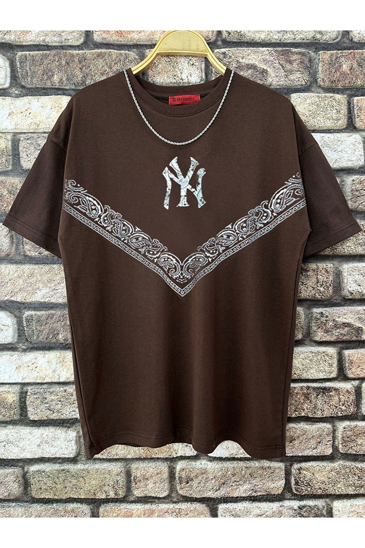 Erkek NY Baskılı T-Shirt