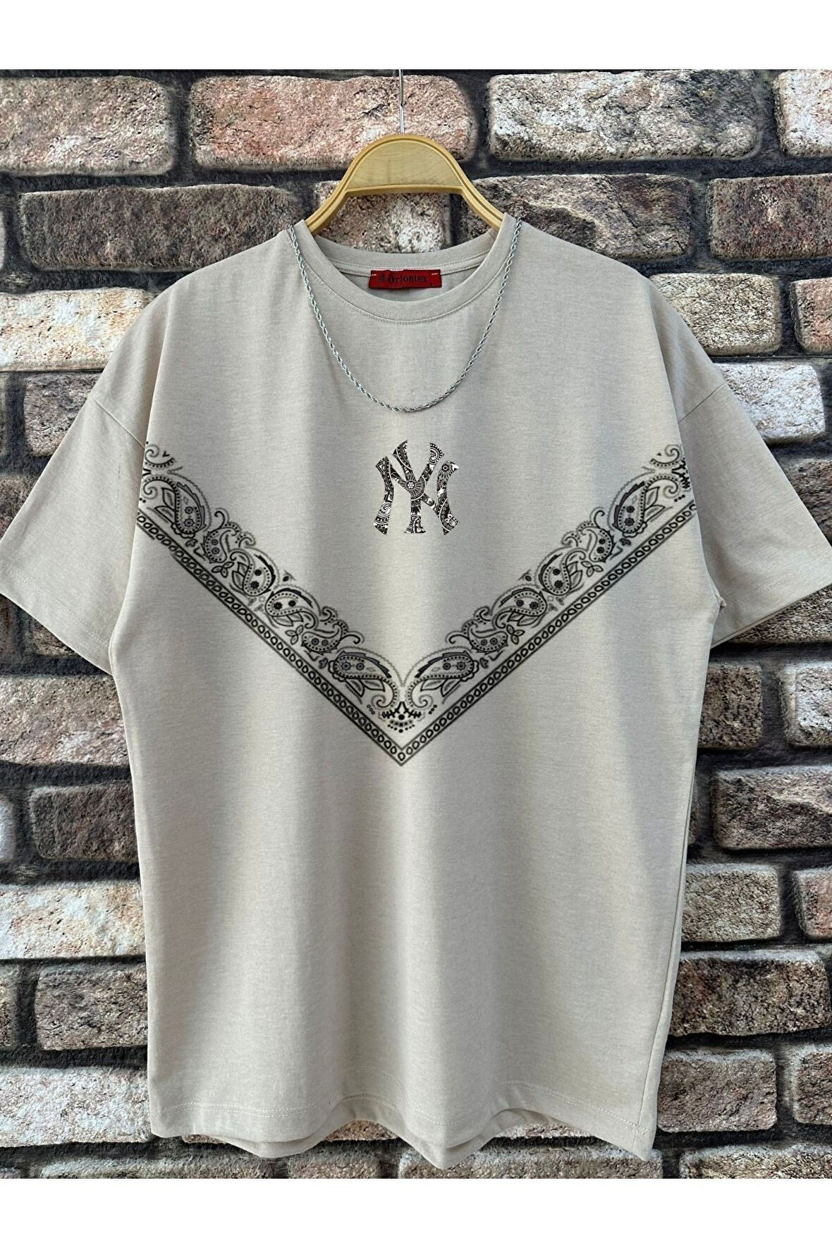 Erkek NY Baskılı T-Shirt