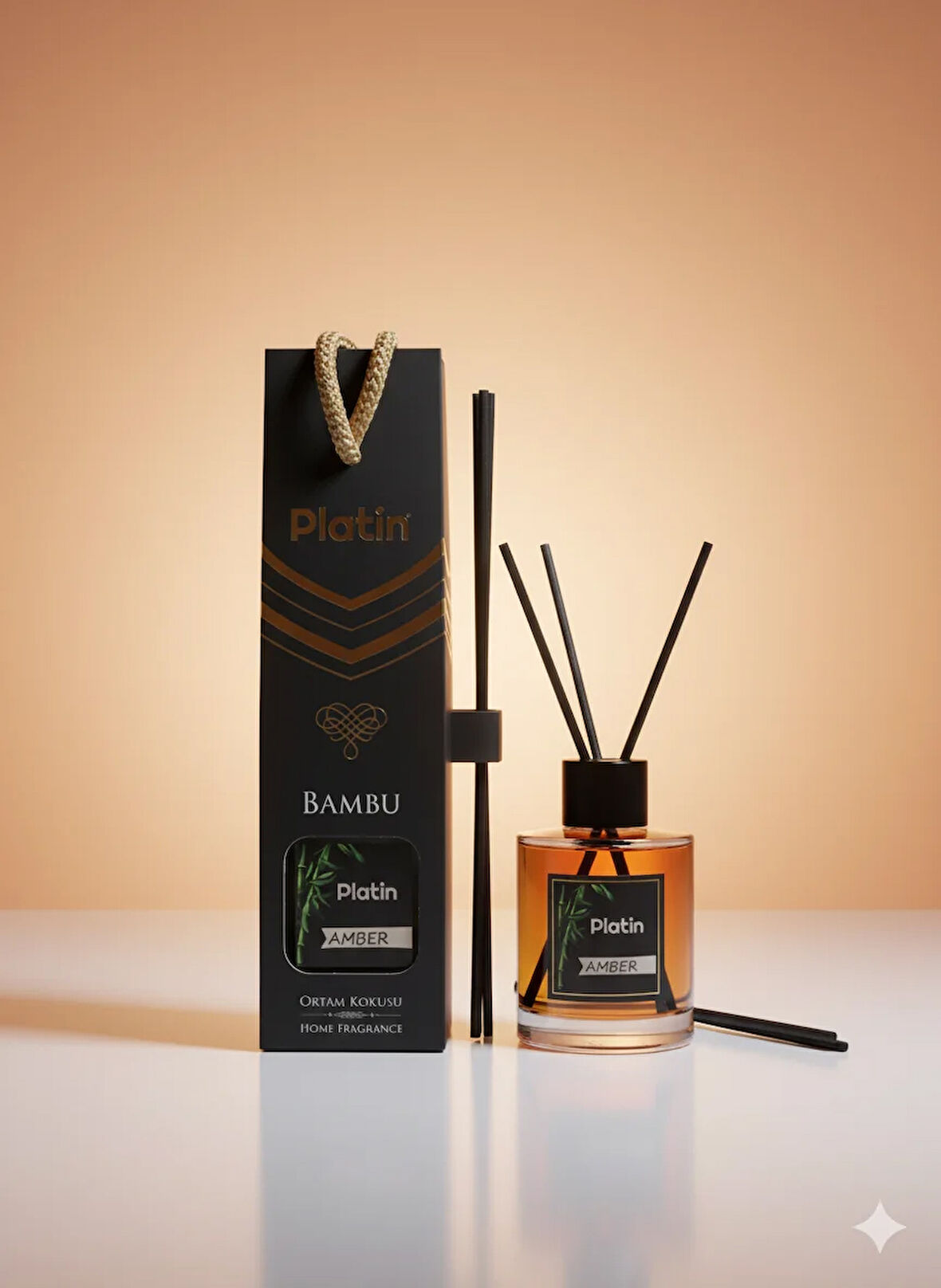Platin Amber Bambu Çubuklu Oda Kokusu 100ml