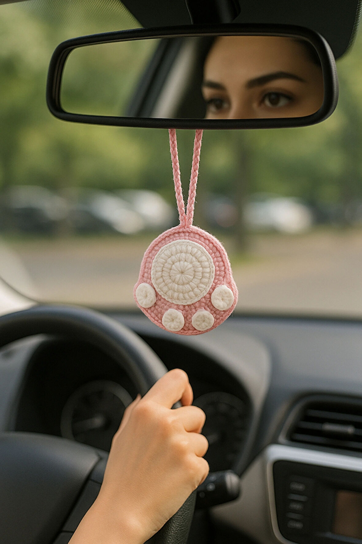 Amigurumi Araba Dikiz Aynası Süsü & Anahtarlık & Çanta Askısı - El Örgüsü