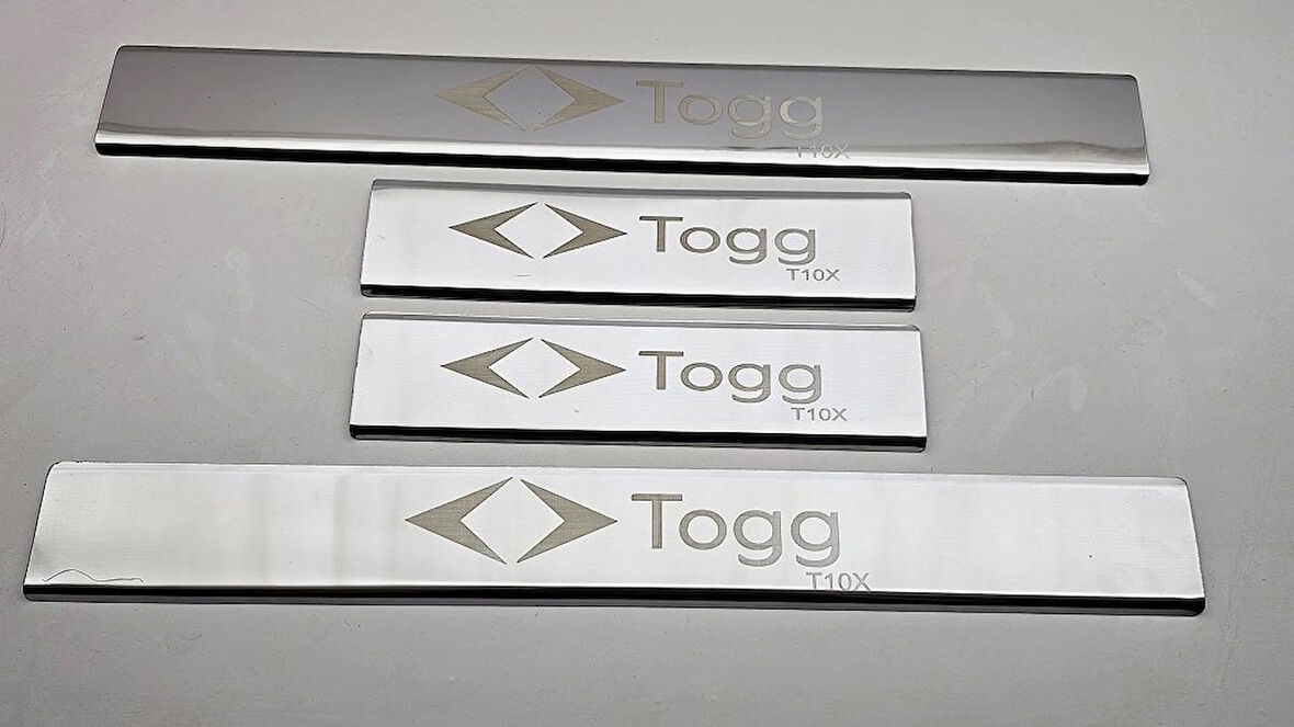 Togg T10x Krom Lazer Yazılı Kapı Eşiği