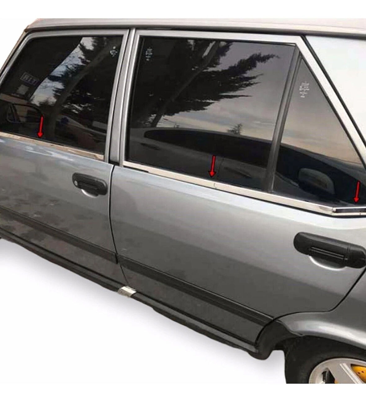 Fiat Tofaş Uyumlu Doğan Krom Cam Çıtası 4 parça 
