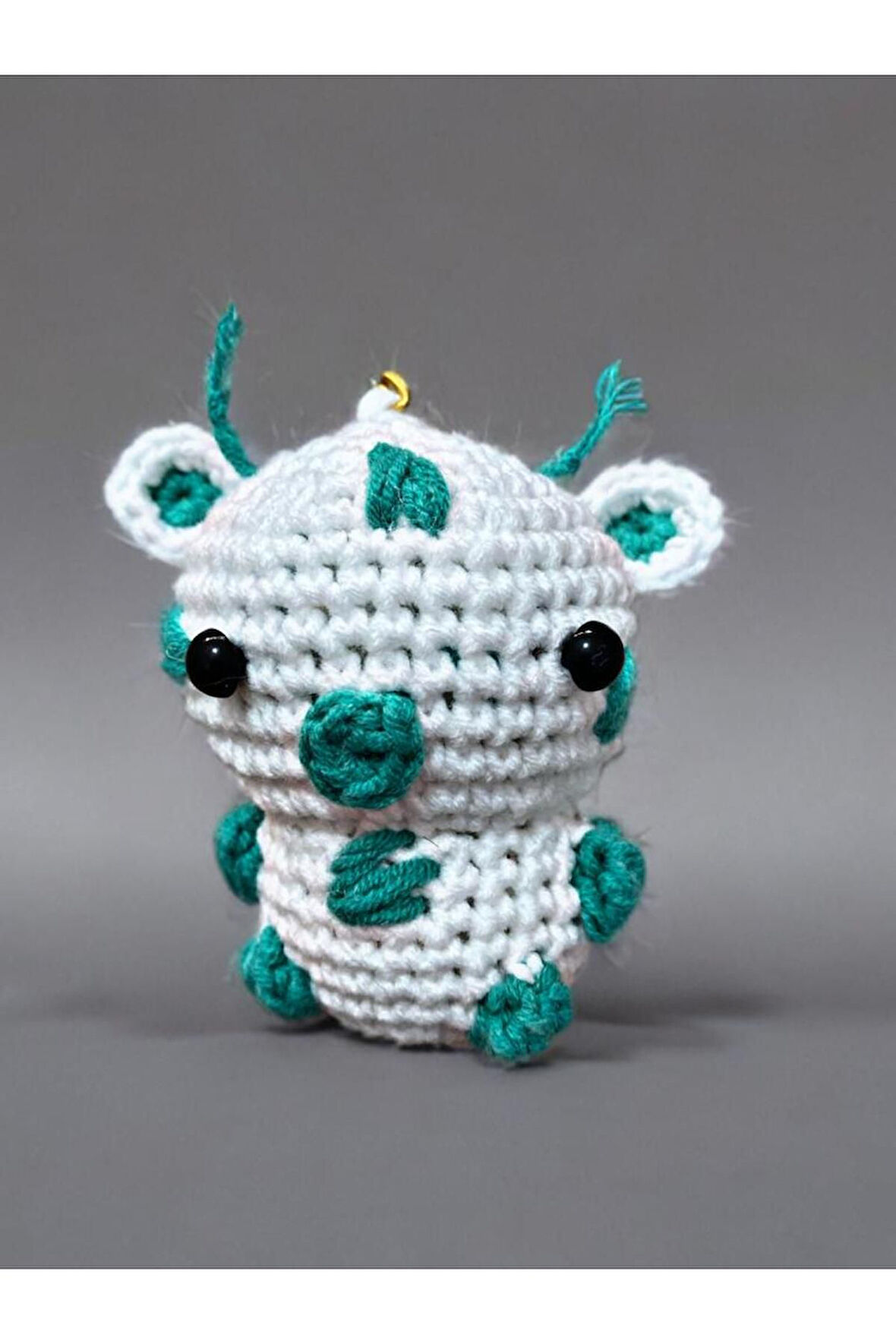 Amigurumi Anahtarlık – 7-8 cm El Örgüsü Mini Hediyelik & Çanta Süsü Yeşil