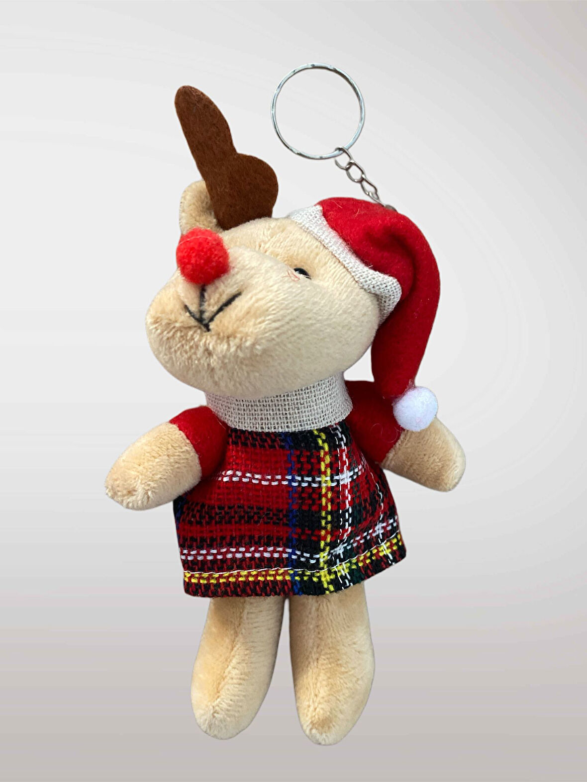 YILBAŞI Temalı Peluş Anahtarlık Çanta Süsü Ağaç Süsü Dekor Süsü Hediye (13-15 cm) (kod:116)