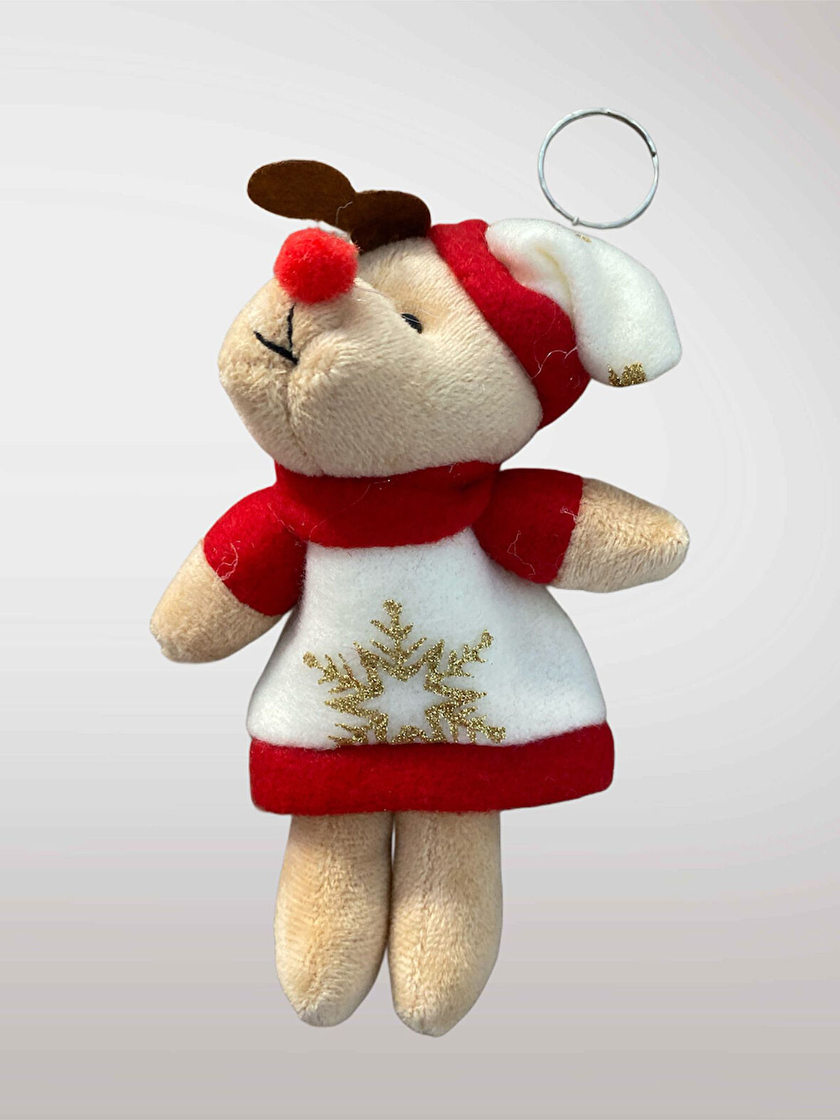 YILBAŞI Temalı Peluş Anahtarlık Çanta Süsü Ağaç Süsü Dekor Süsü Hediye (13-15 cm) (kod:122)