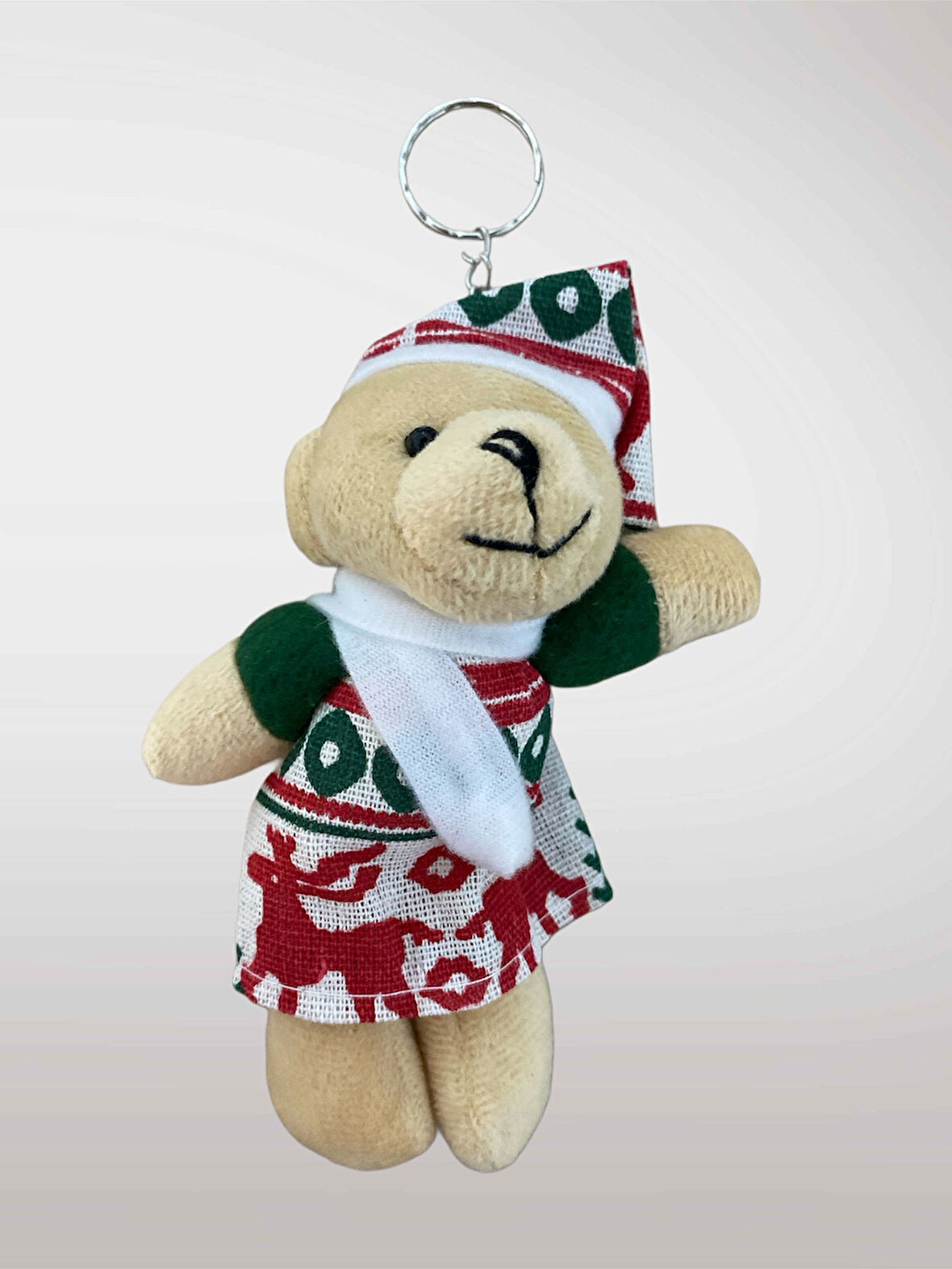 YILBAŞI Temalı Peluş Anahtarlık Çanta Süsü Ağaç Süsü Dekor Süsü Hediye (13-15 cm) (kod:126)