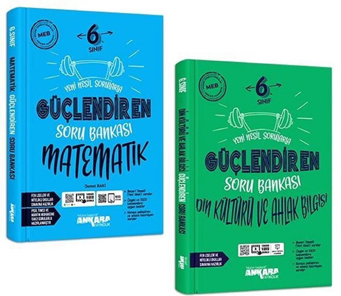 Ankara 6. Sınıf Matematik + Din Kültürü Güçlendiren Soru Seti 2 Kitap 2023