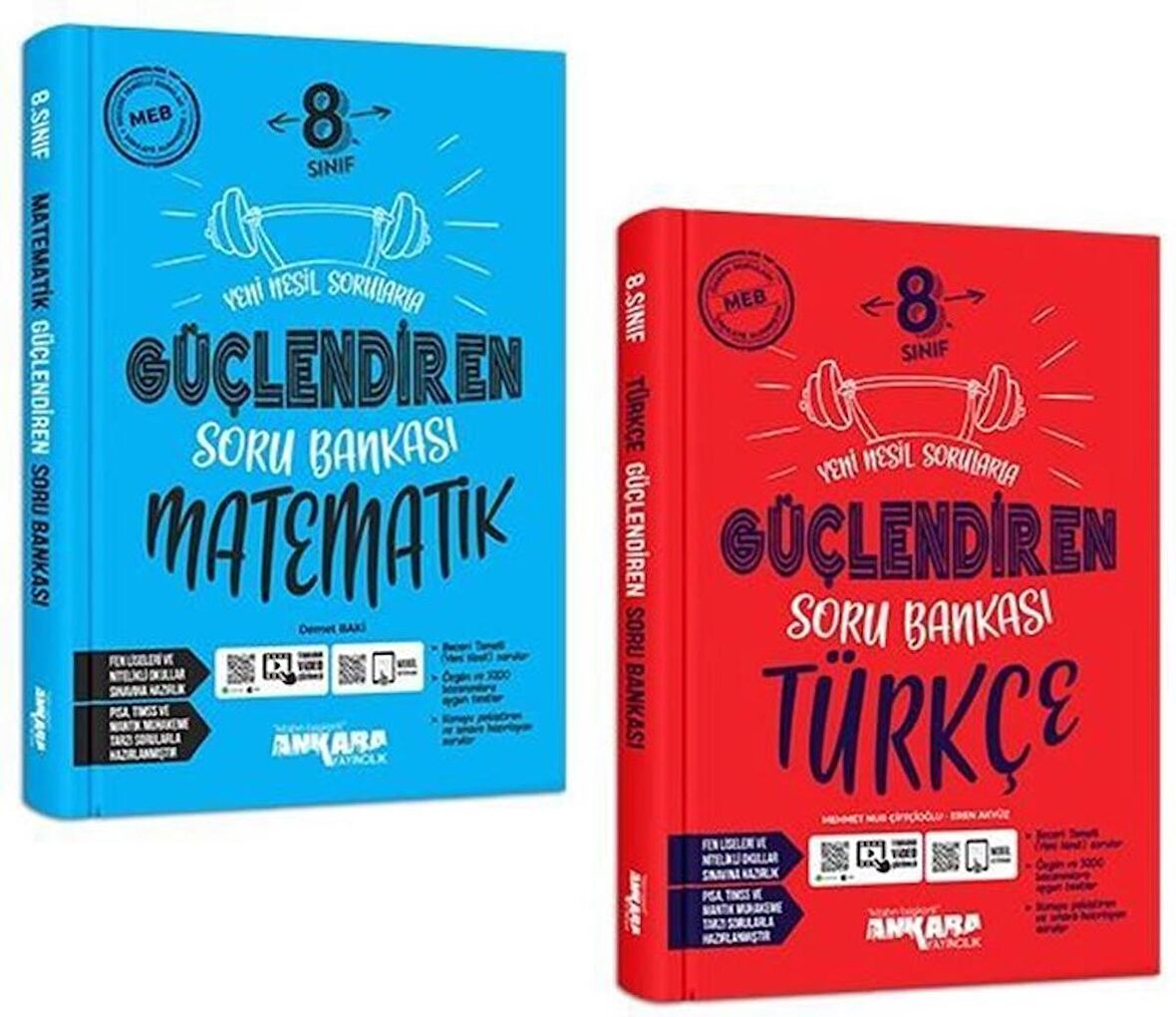 Ankara 8. Sınıf Matematik + Türkçe Güçlendiren Soru Seti 2 Kitap 2023