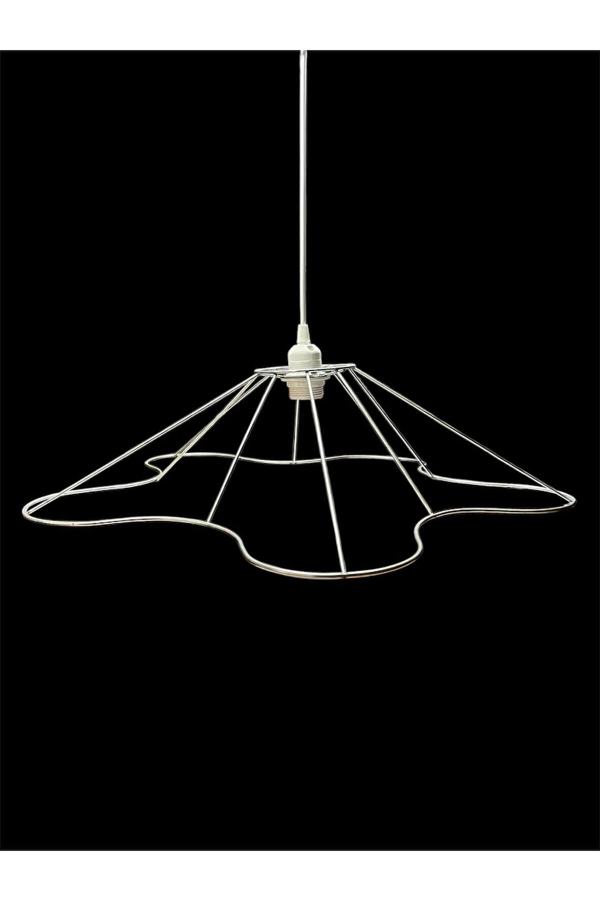 Avize İskelet Teli 3mm Paslanmaz Galvaniz Metal 58cm (DUY TAKIMI DAHİL)