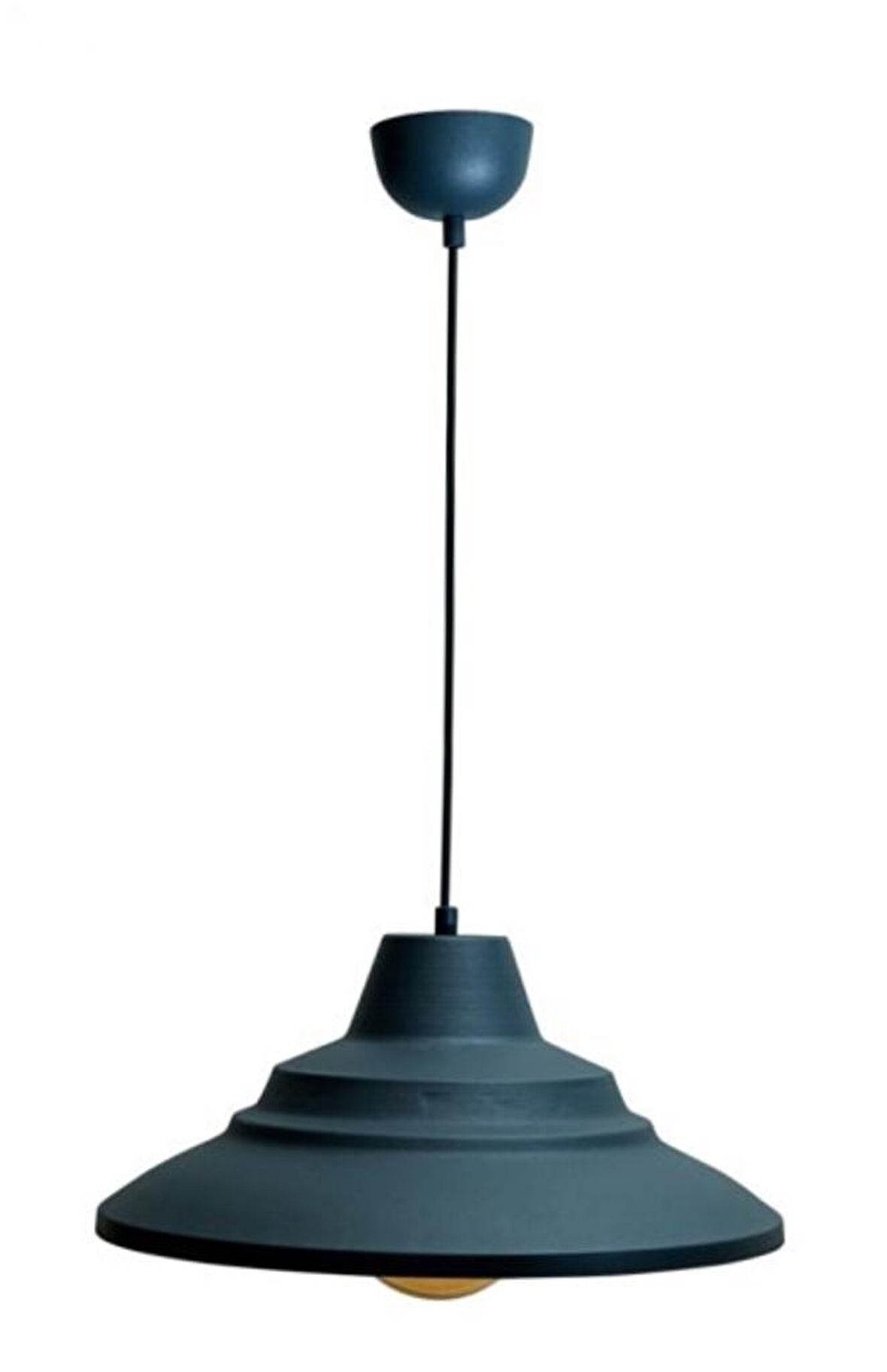 Dylight Retro Antrasit Metal Dekoratif Tekli Kafe Mutfak Aydınlatma Avize 45 cm