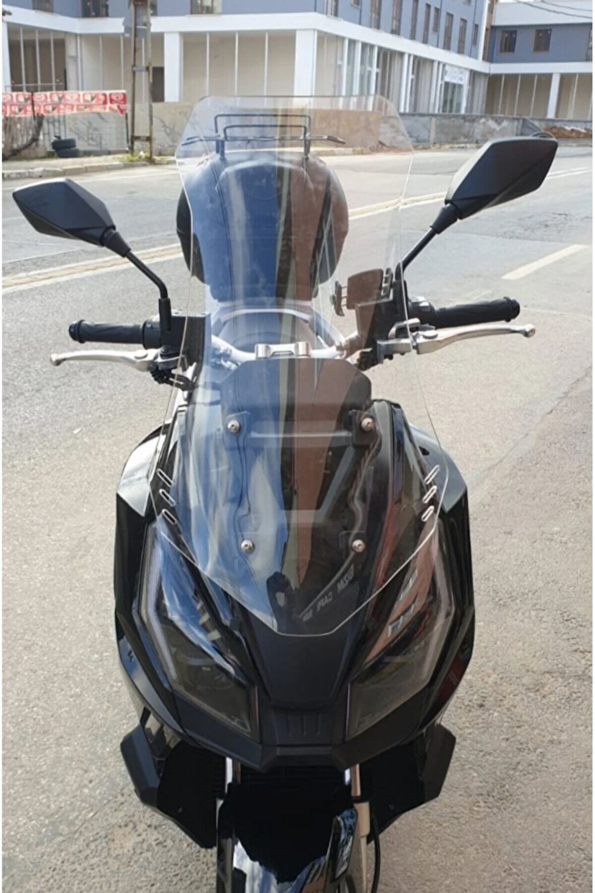 MOTOCAM Apachi Ventro 150 Siperlik Ön Cam 2023-2025 Model 65cm Şeffaf Renkli 4mm