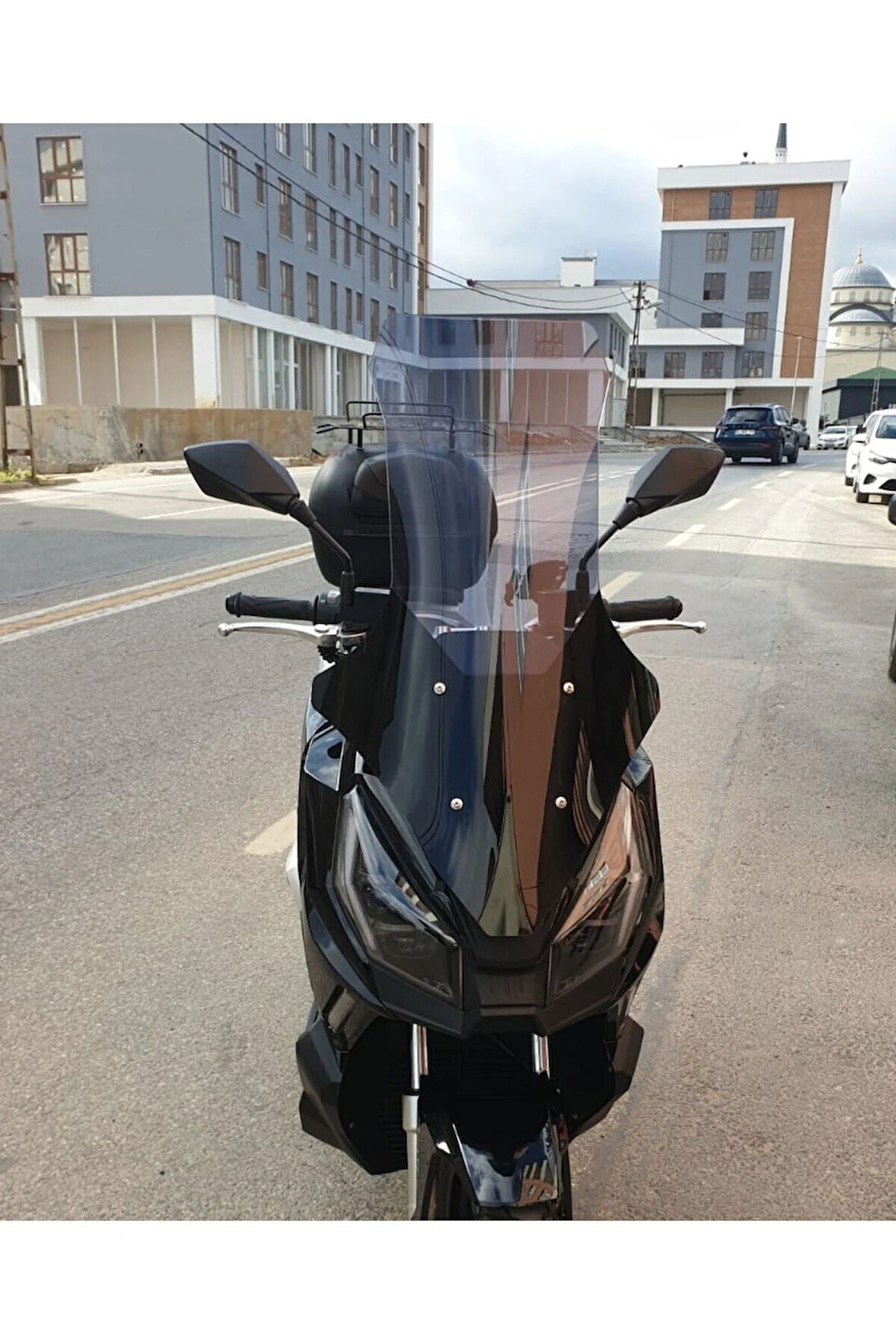 MOTOCAM Apachi Ventro 150 Siperlik Ön Cam 2023-2025 Model 78cm Füme Renkli 4mm