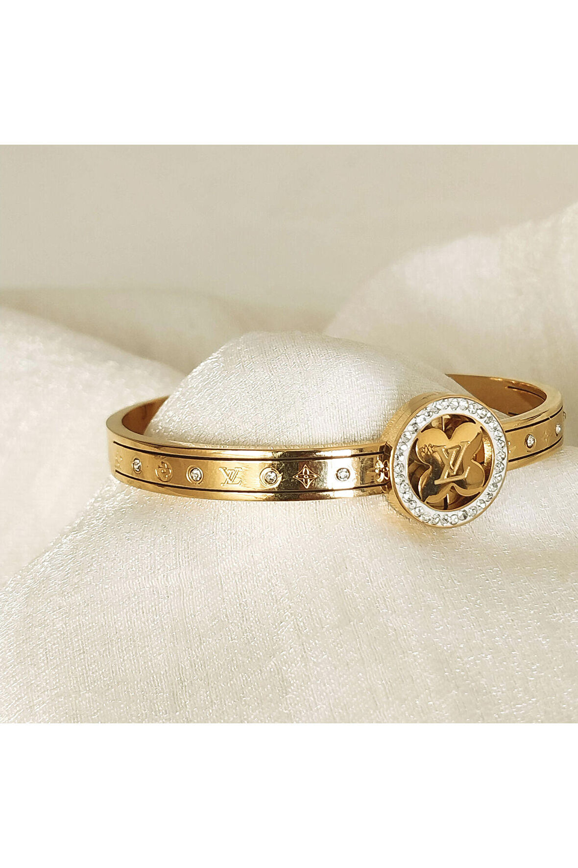 luxury steel Gold renk Çelik bileklik