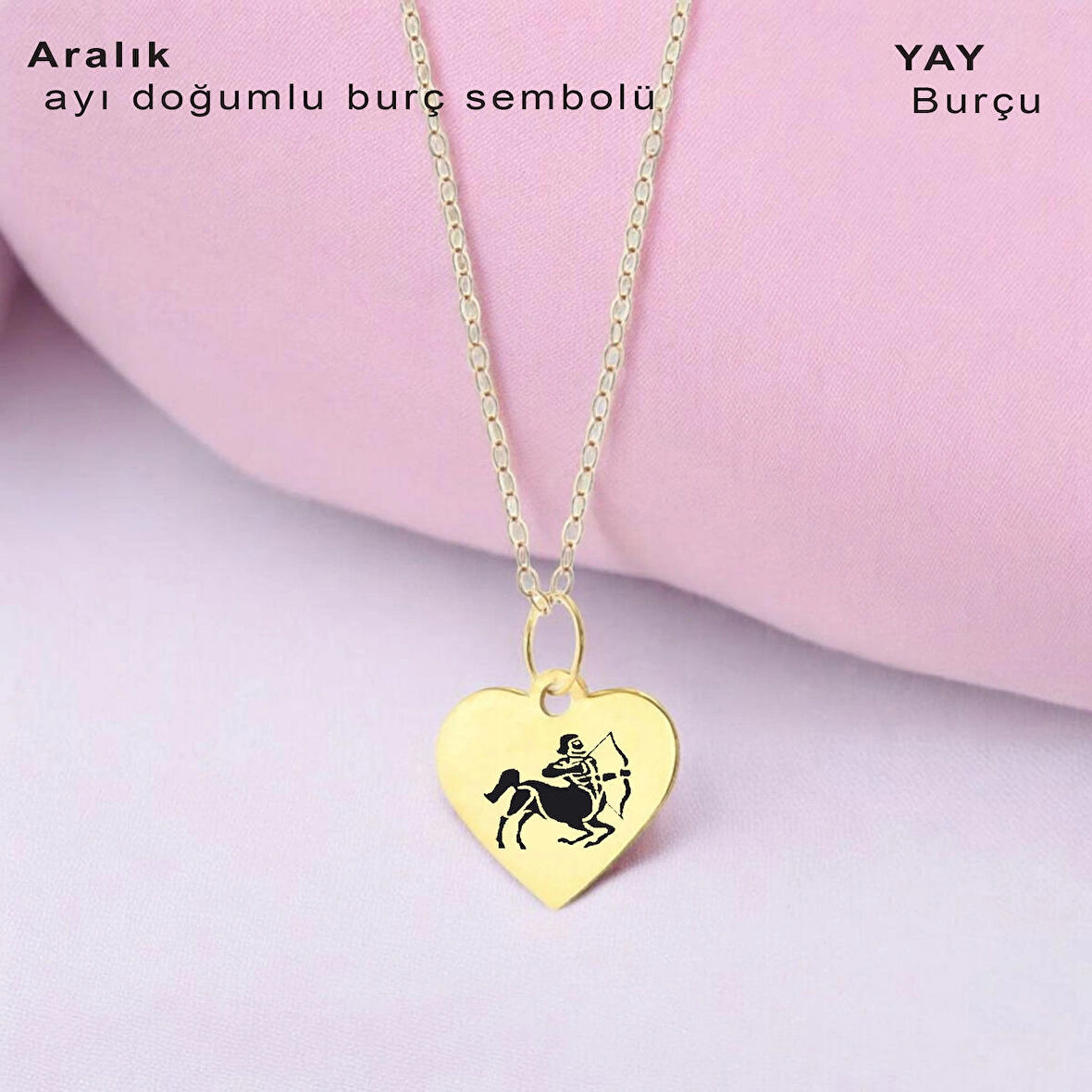 Yeni Yılın Umutlarını Getiren Kalp Motifli 14 Ayar Altın Plakalı Aralık Kolyesi