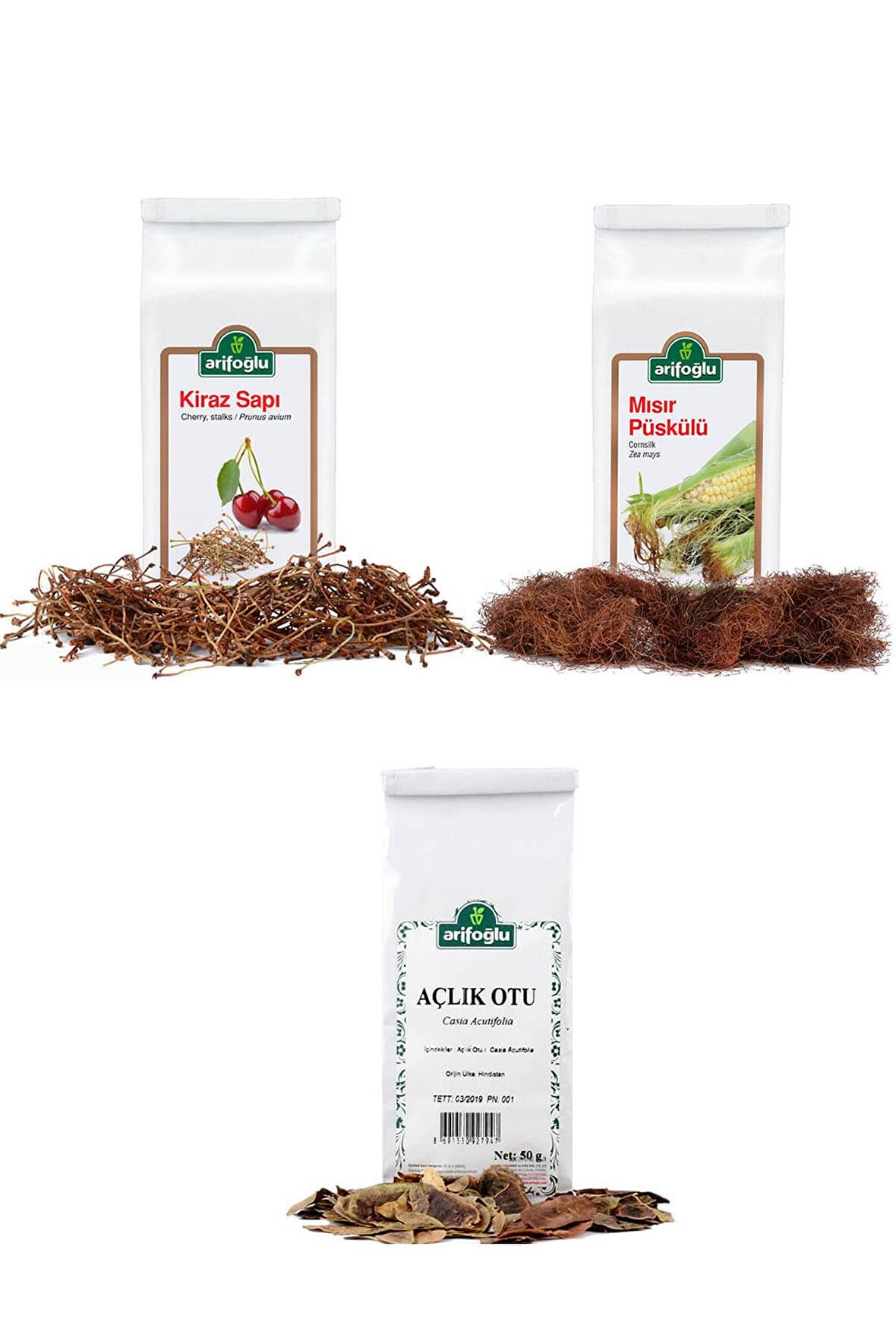 Arifoğlu 3 lü Set Detoks Çayı (Kiraz Sapı - Mısır Püskülü - Açlık Otu)