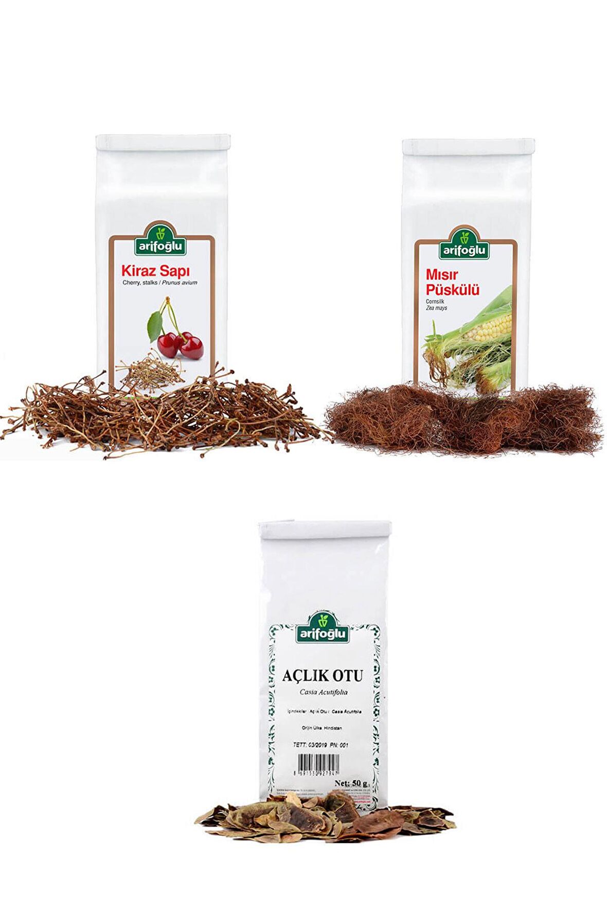 Arifoğlu 3 Lü Set Detoks Çayı (kiraz Sapı - Mısır Püskülü - Açlık Otu)
