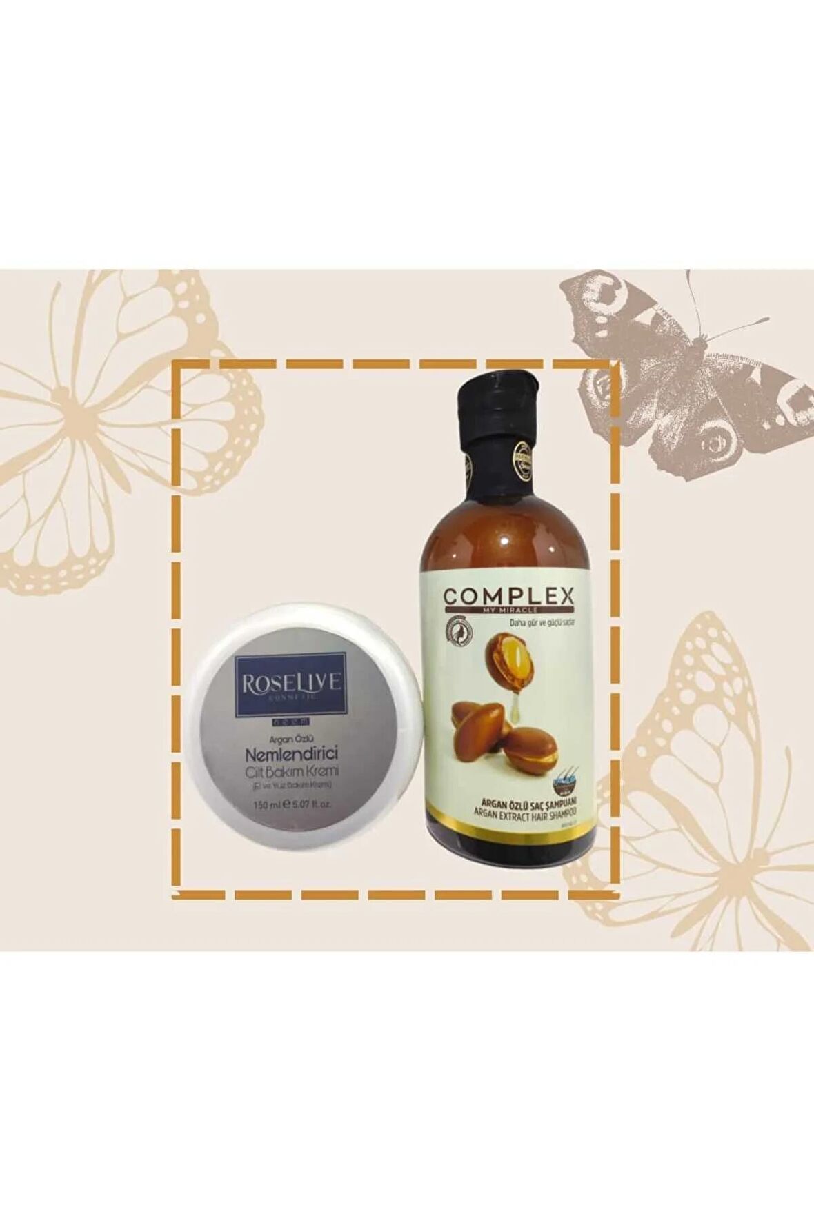 Argan özlü krem + Argan özlü şampuan