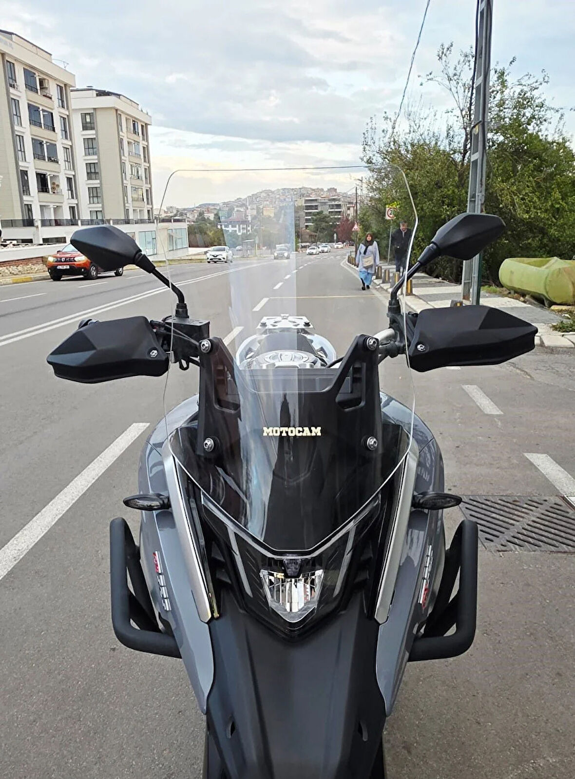 MOTOCAM Arora GS 525 Siperlik Ön Cam 2022-2025 Model 51cm Şeffaf Renkli 4mm