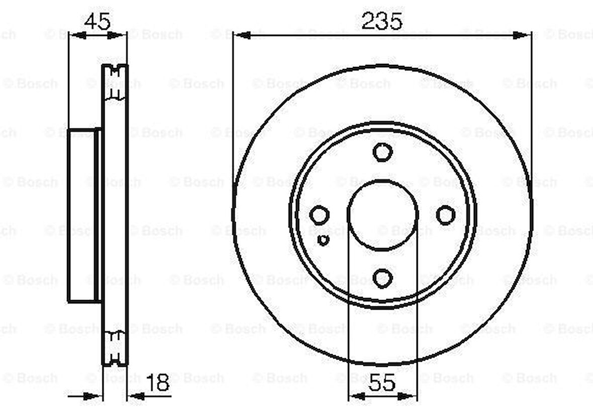 Mazda 323 1989-1996 & Mazda 121 1991-1996 Ön Havalı Fren Aynası