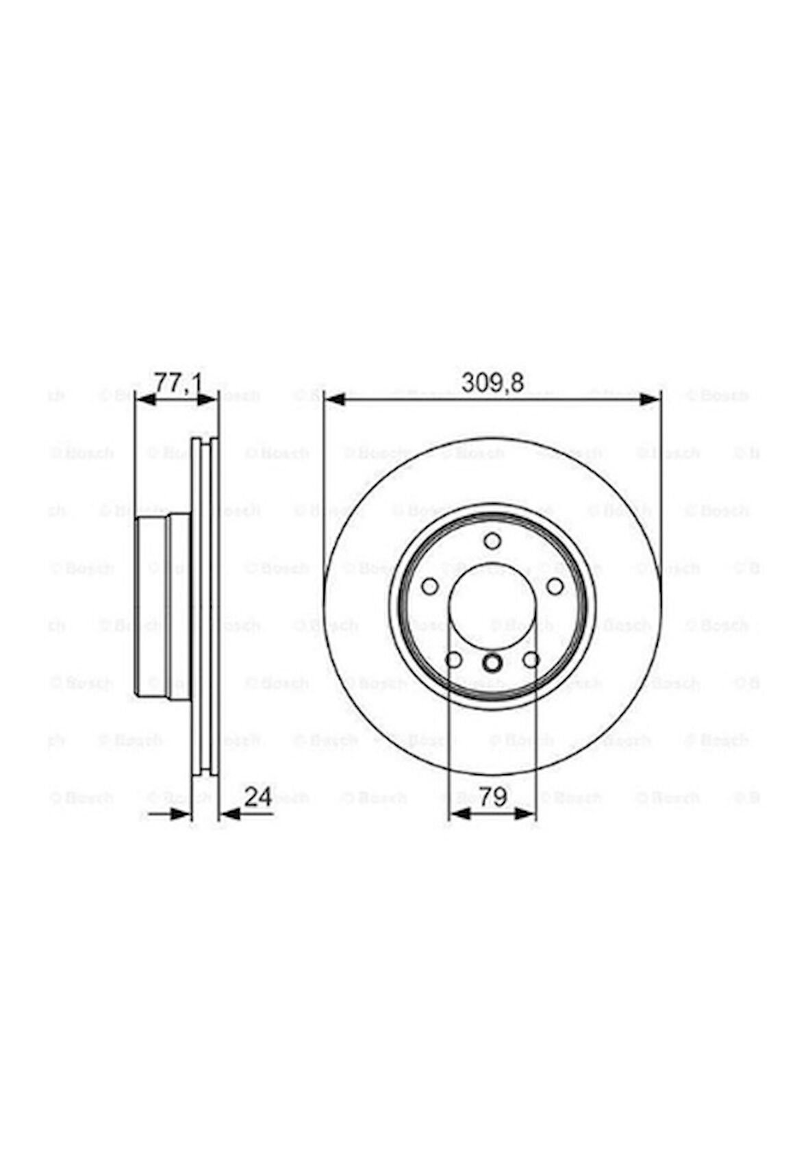 BMW E60 2004-2009 Ön Fren Diski Havalı