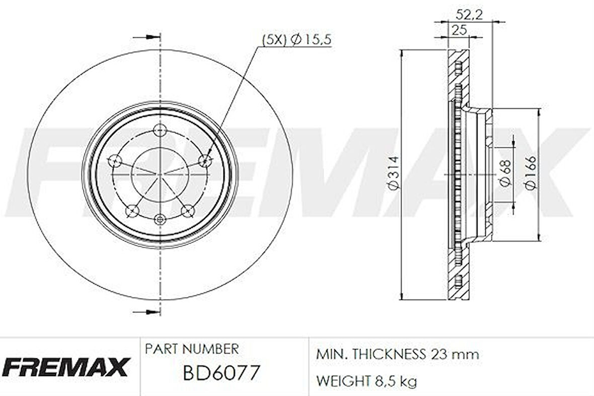 Audi A4 A5 2007-2015 Fren Diski Ön