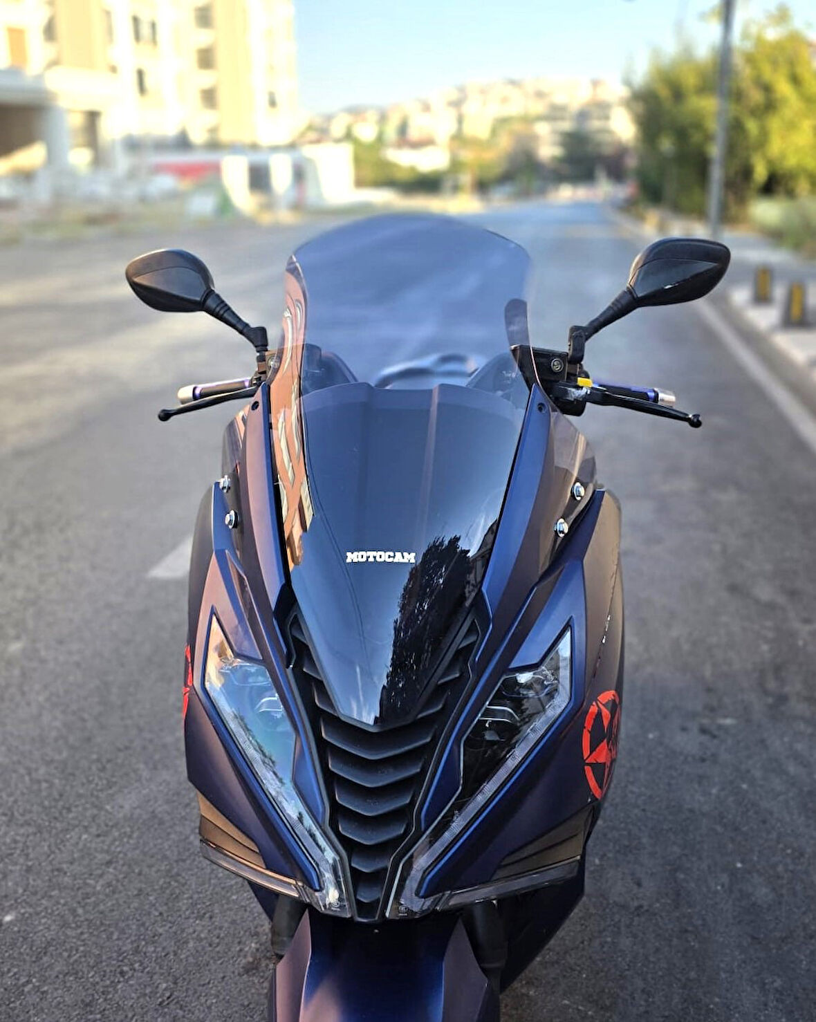 MOTOCAM Arora GT 125 250 Siperlik Ön Cam 2023-2025 Model 65cm Füme Renkli 4mm ORİJİNAL BOYLU