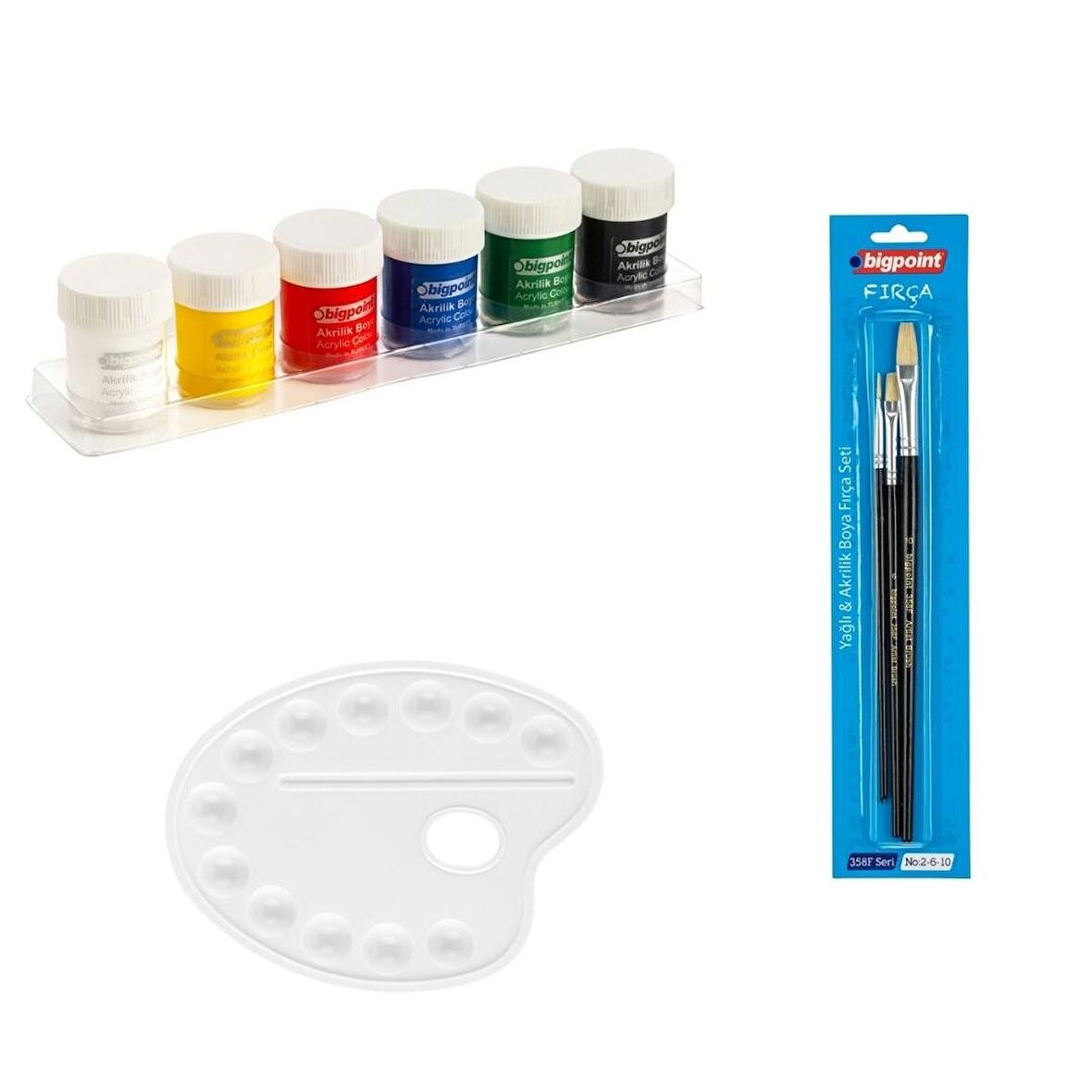 Bigpoint Akrilik Boya 25ml 6'lı Set Başlangıç Seti
