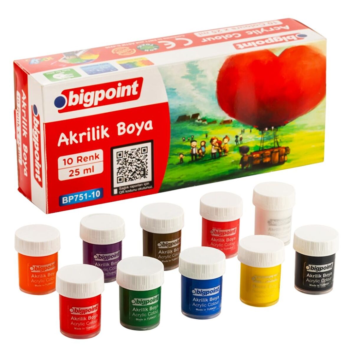 Bigpoint Acyrlic Colour - Akrilik Boya 10 Renk x 25 ml
