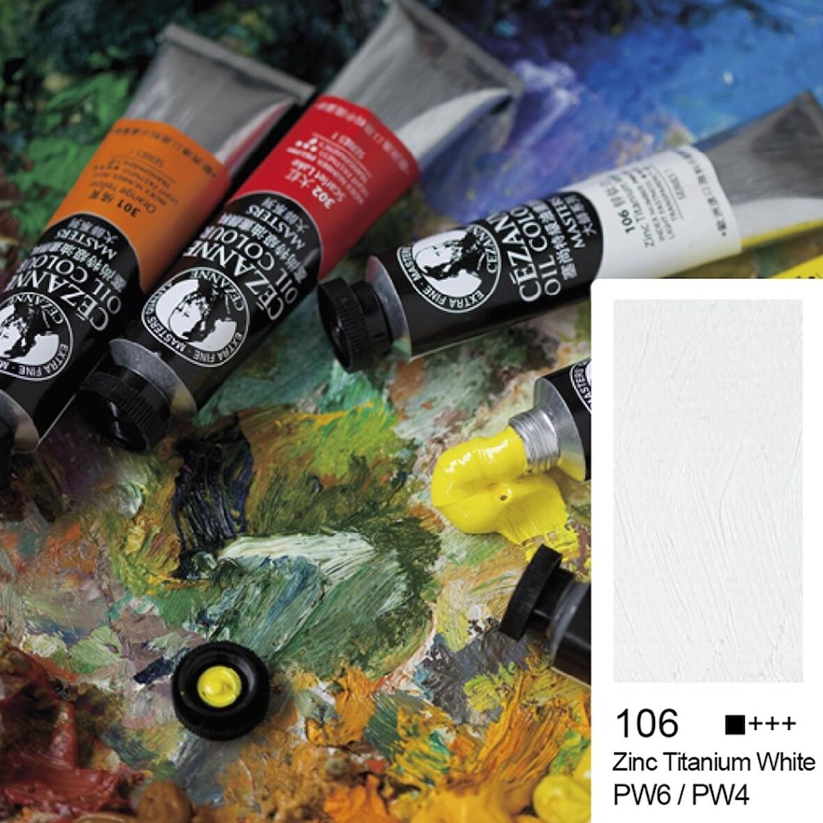 Cezanne Extra Fine Masters' Yağlı Boya 45ml (Oil Colour) Zinc Titanium White 106
