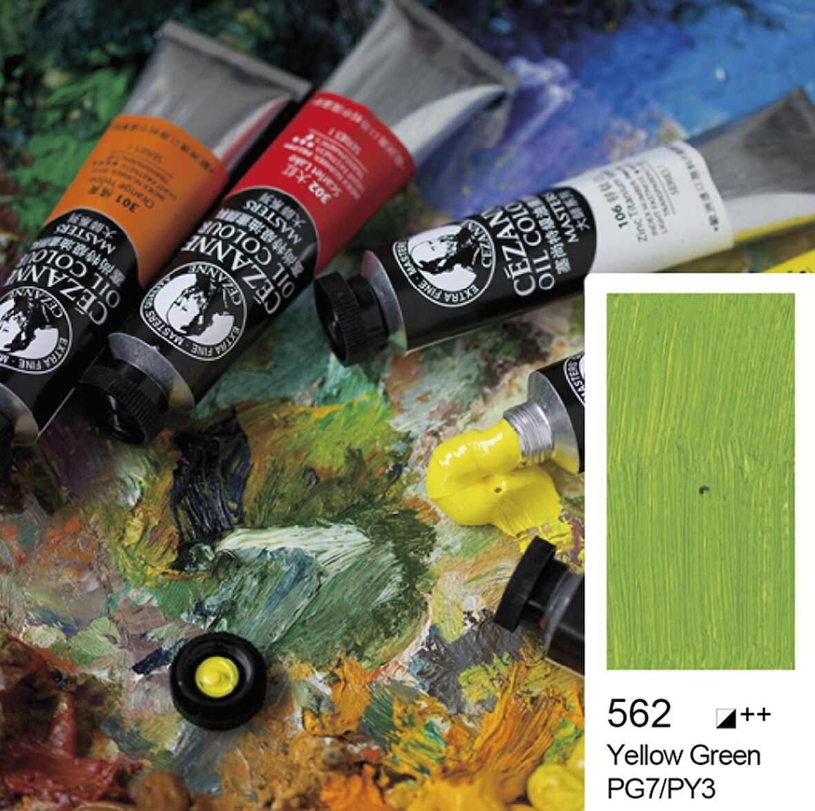 Cezanne Extra Fine Masters' Yağlı Boya 45ml (Oil Colour) Yellow Green 562