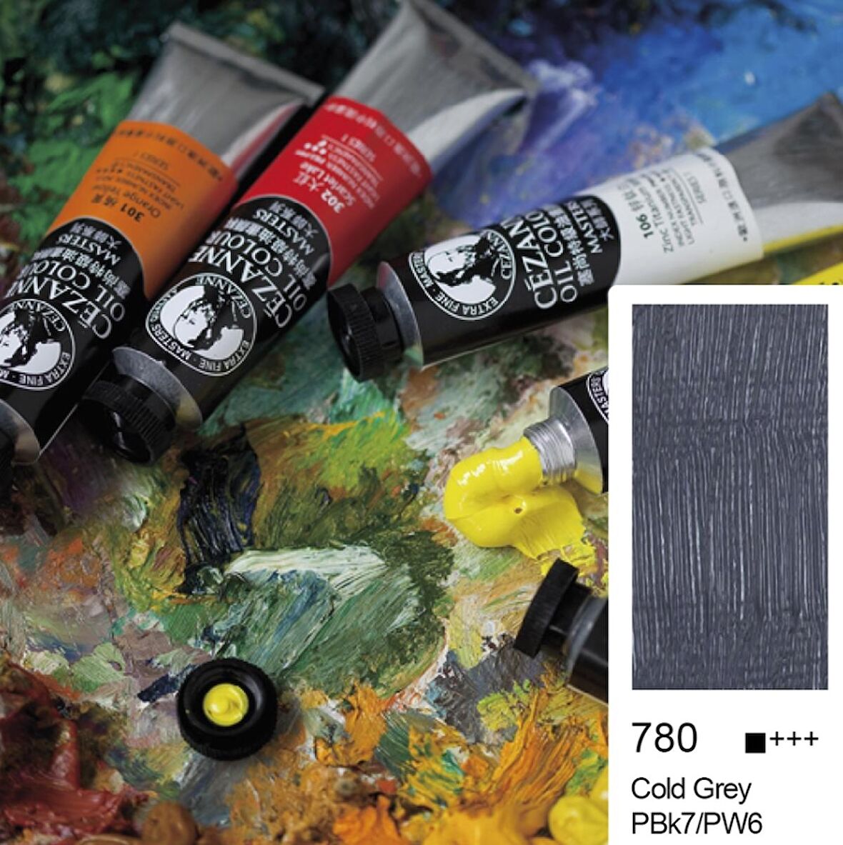 Cezanne Extra Fine Masters' Yağlı Boya 45ml (Oil Colour) Cold Grey 780