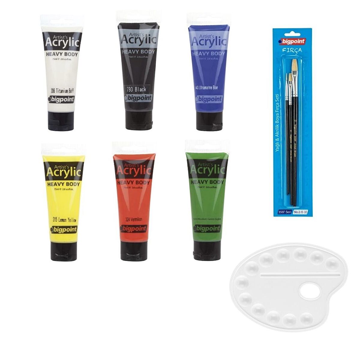 Bigpoint Heavy Body Artist's Akrililik Boya 75ml Başlangıç Seti