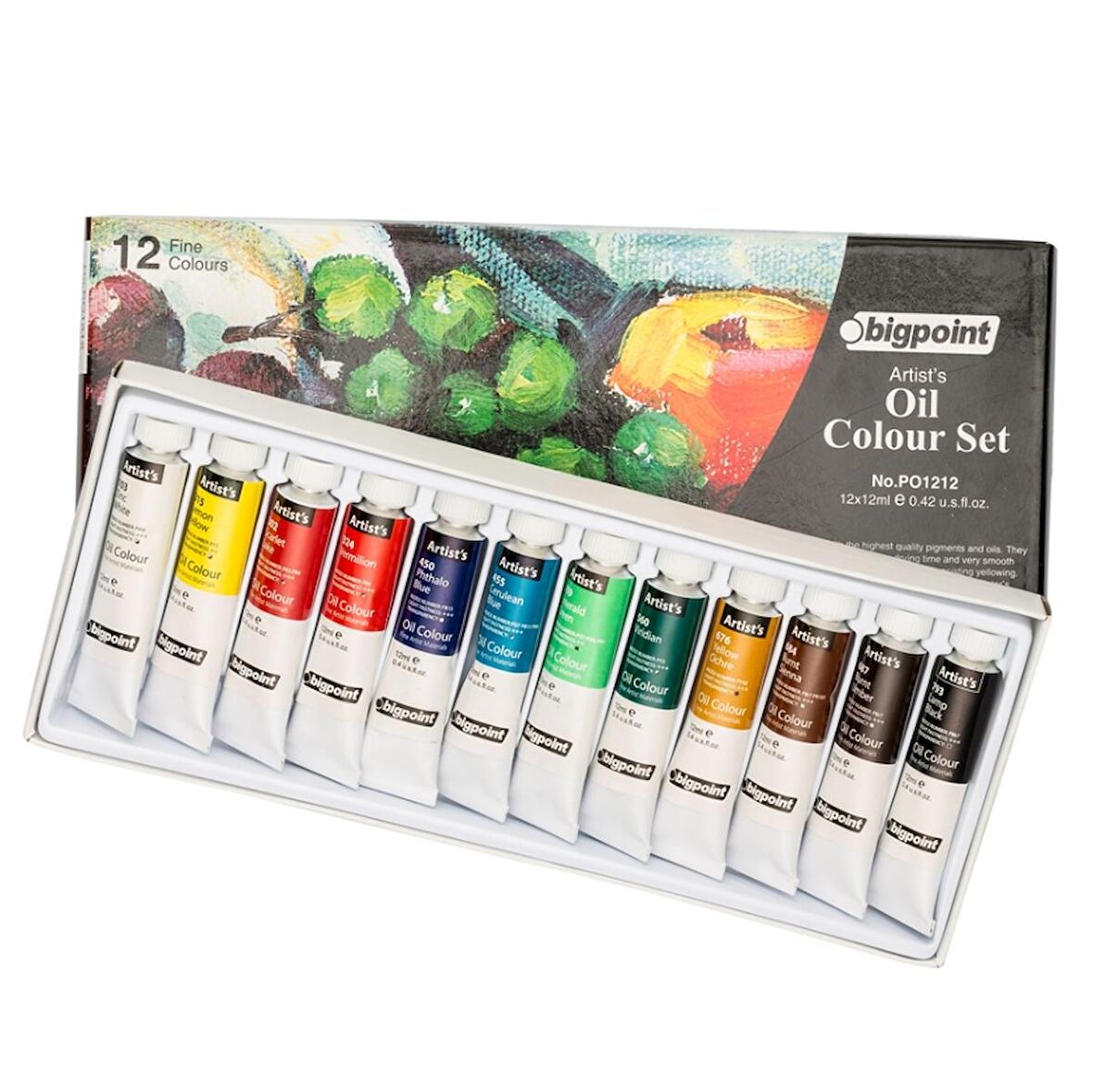 Bigpoint Oil Colour Set - Artist's Yağlı Boya Seti 12 ml Tüp x 12 Renk