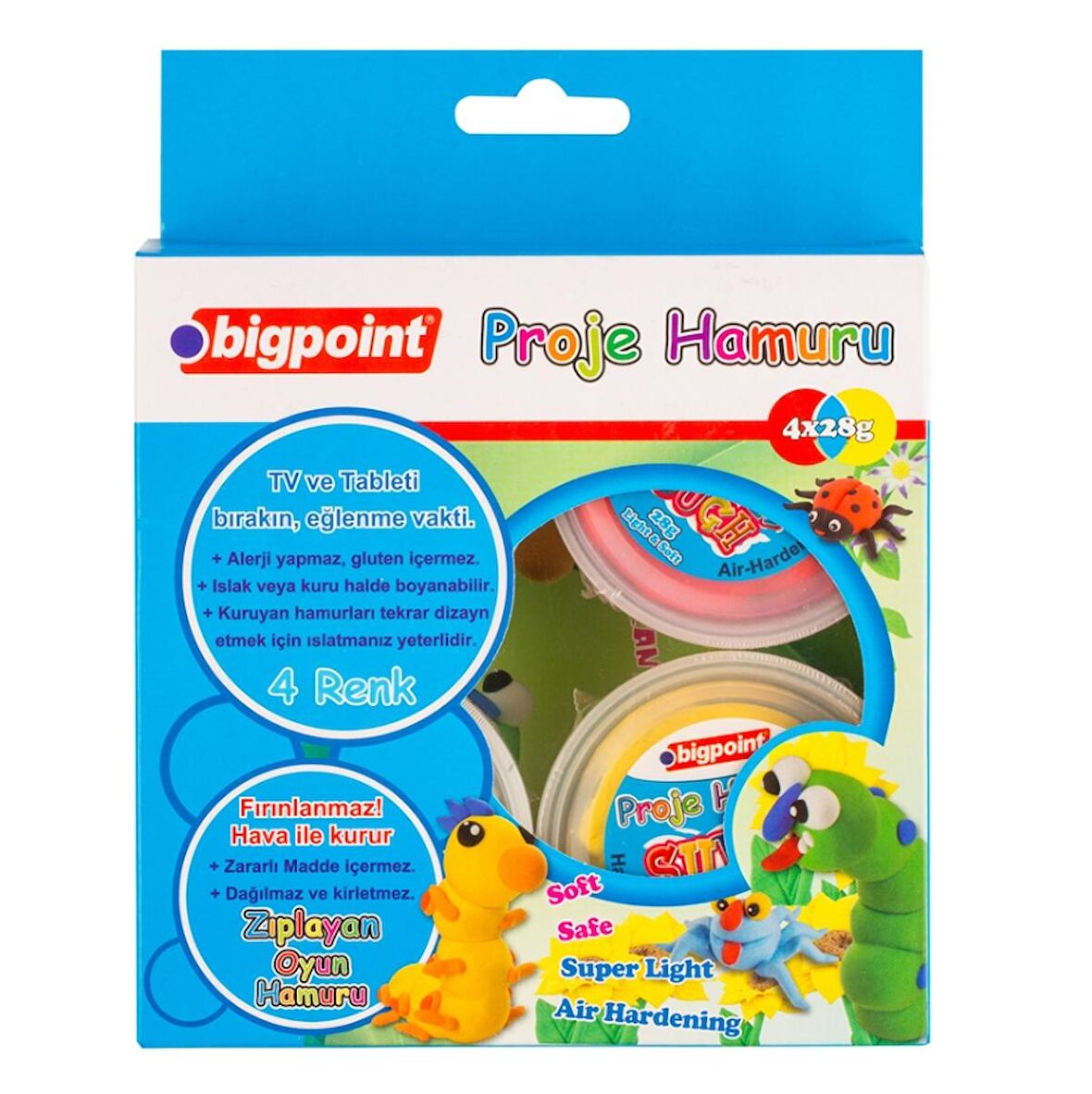 Bigpoint Proje Hamuru 4 Renk x 28 Gram 