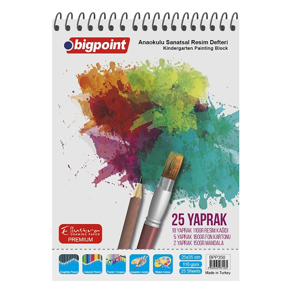 Bigpoint 25x35cm Sanatsal Resim Defteri - 25 Yaprak