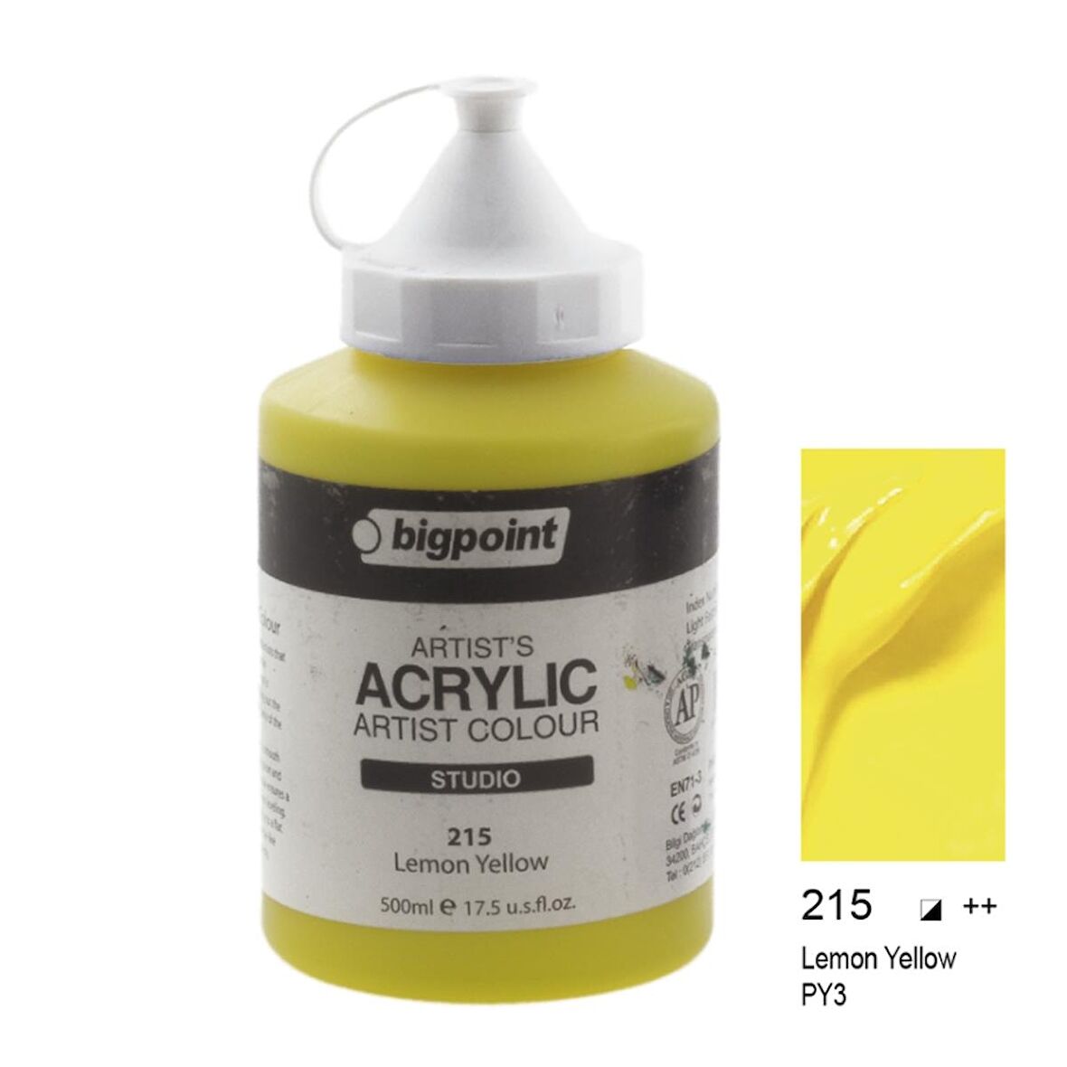 Bigpoint Artist's Studio Akrilik Boya Heavy Body 500ml Lemon Yellow 215