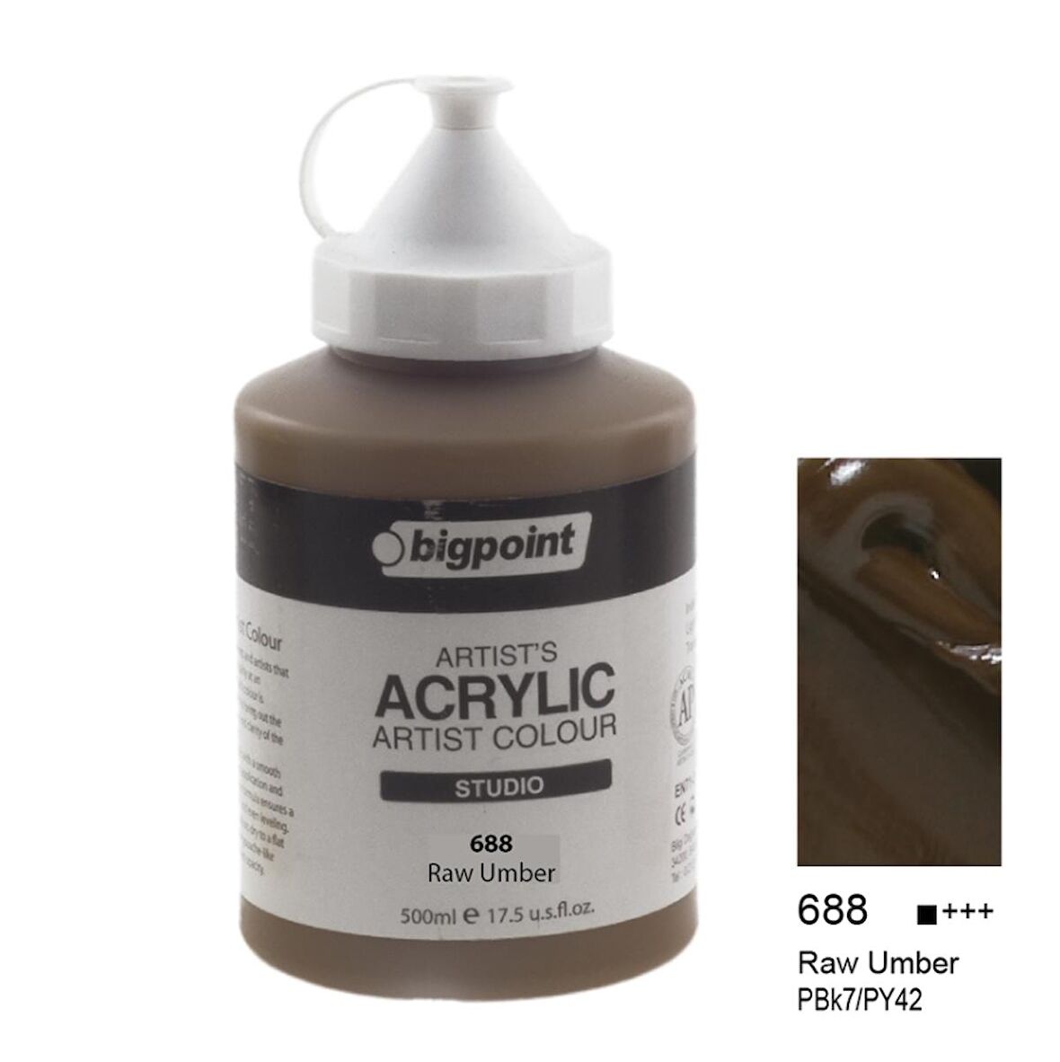 Bigpoint Artist's Studio Akrilik Boya Heavy Body 500ml Raw Umber 688