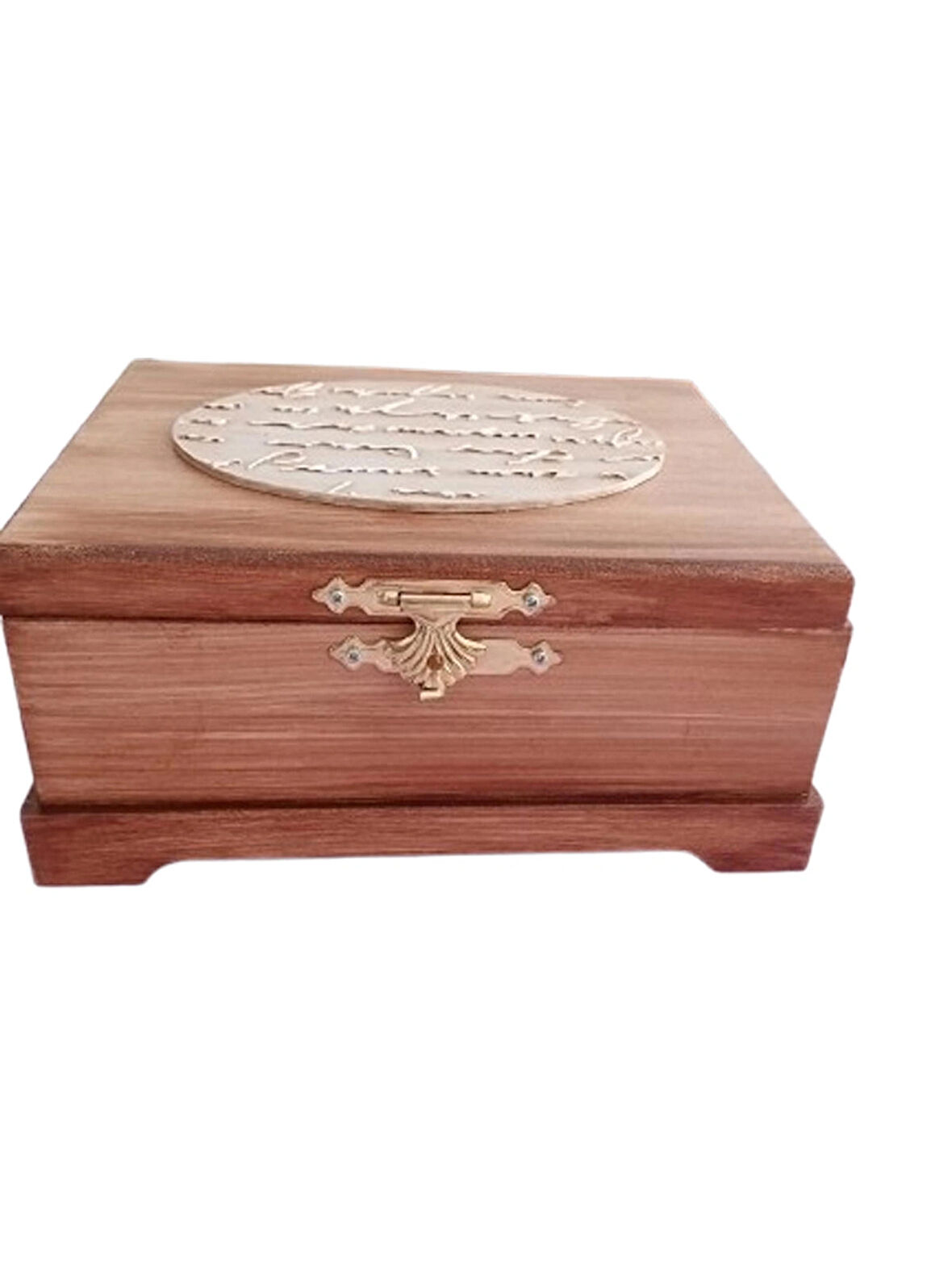 El Yapımı Eskitme Desenli Ahşap Bölmeli Kutu