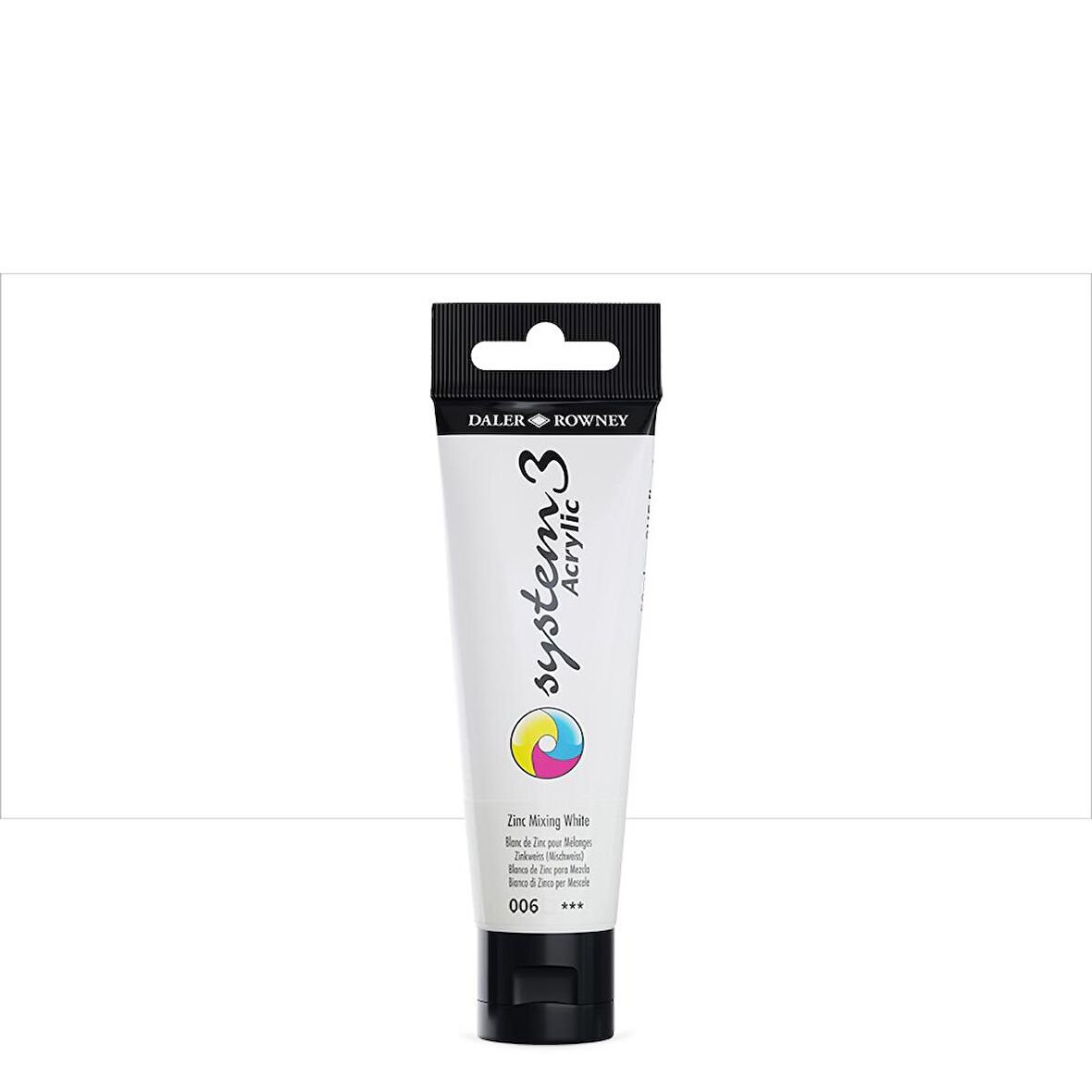 Daler Rowney System 3 Akrilik Boya 150ml 006 Zinc Mix White